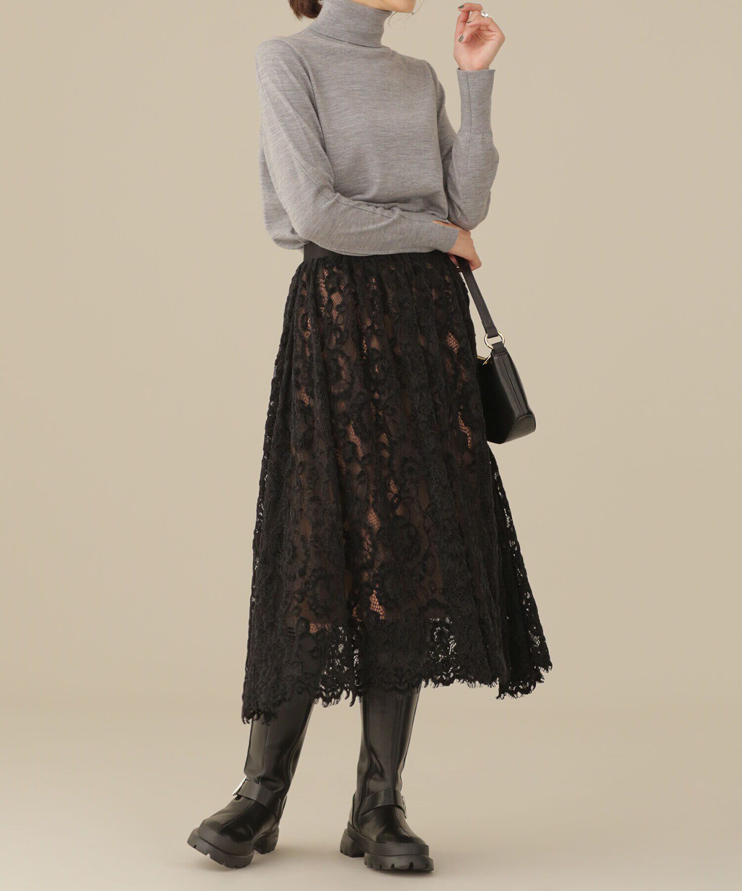 nano･universe「LB.03/モールレースギャザースカート」|スカート|