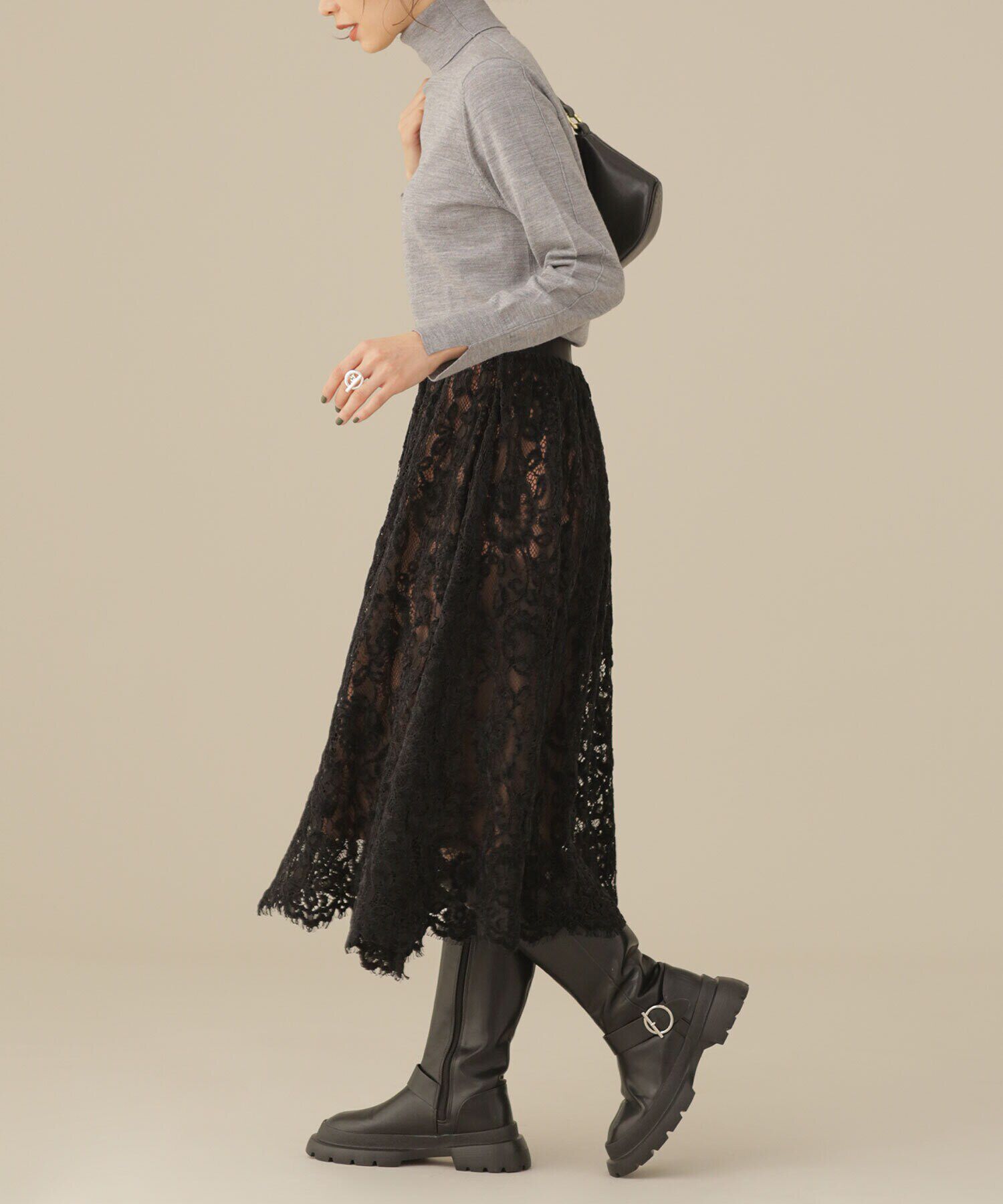 nano･universe「LB.03/モールレースギャザースカート」|スカート|