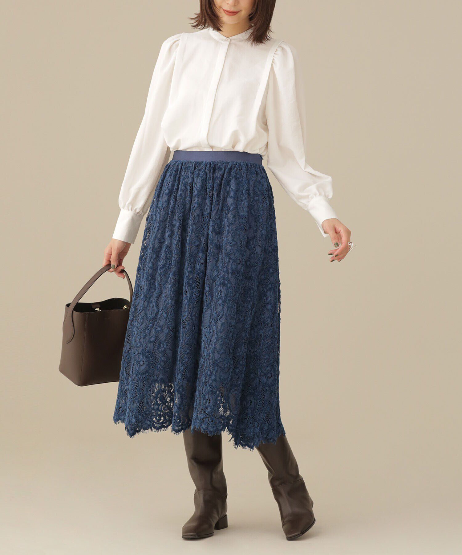 nano･universe「LB.03/モールレースギャザースカート」|スカート|