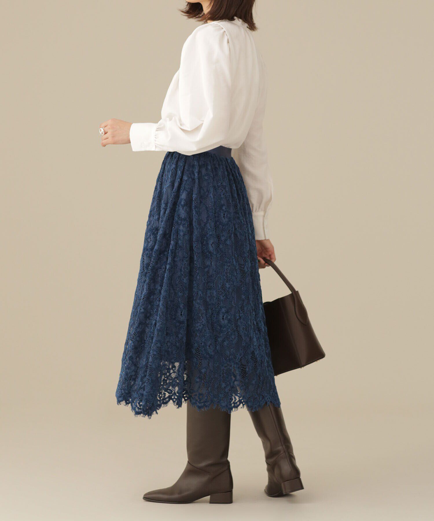 nano･universe「LB.03/モールレースギャザースカート」|スカート|