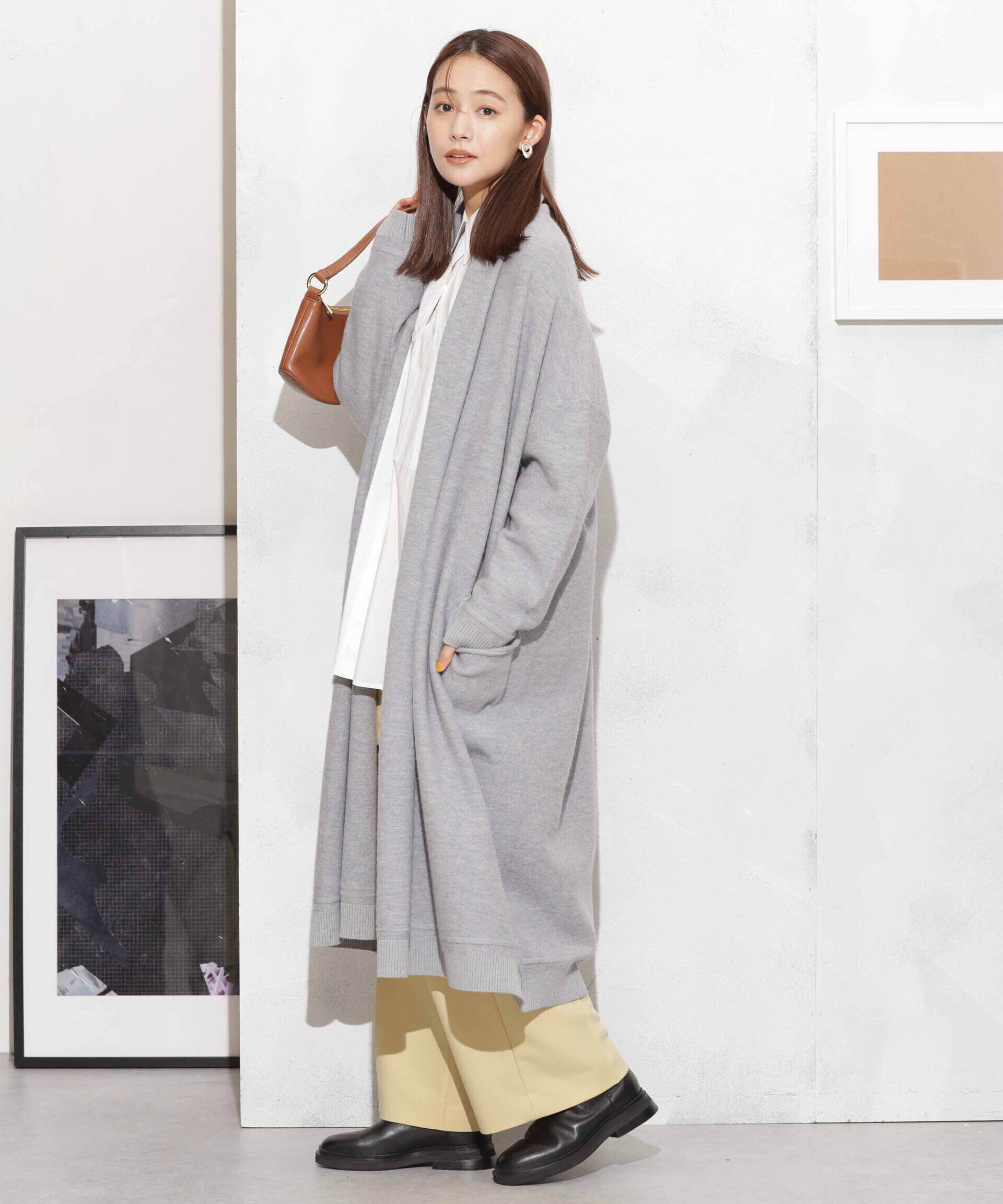 nano･universe「ウール圧縮ニットガウン」|ニット・セーター|