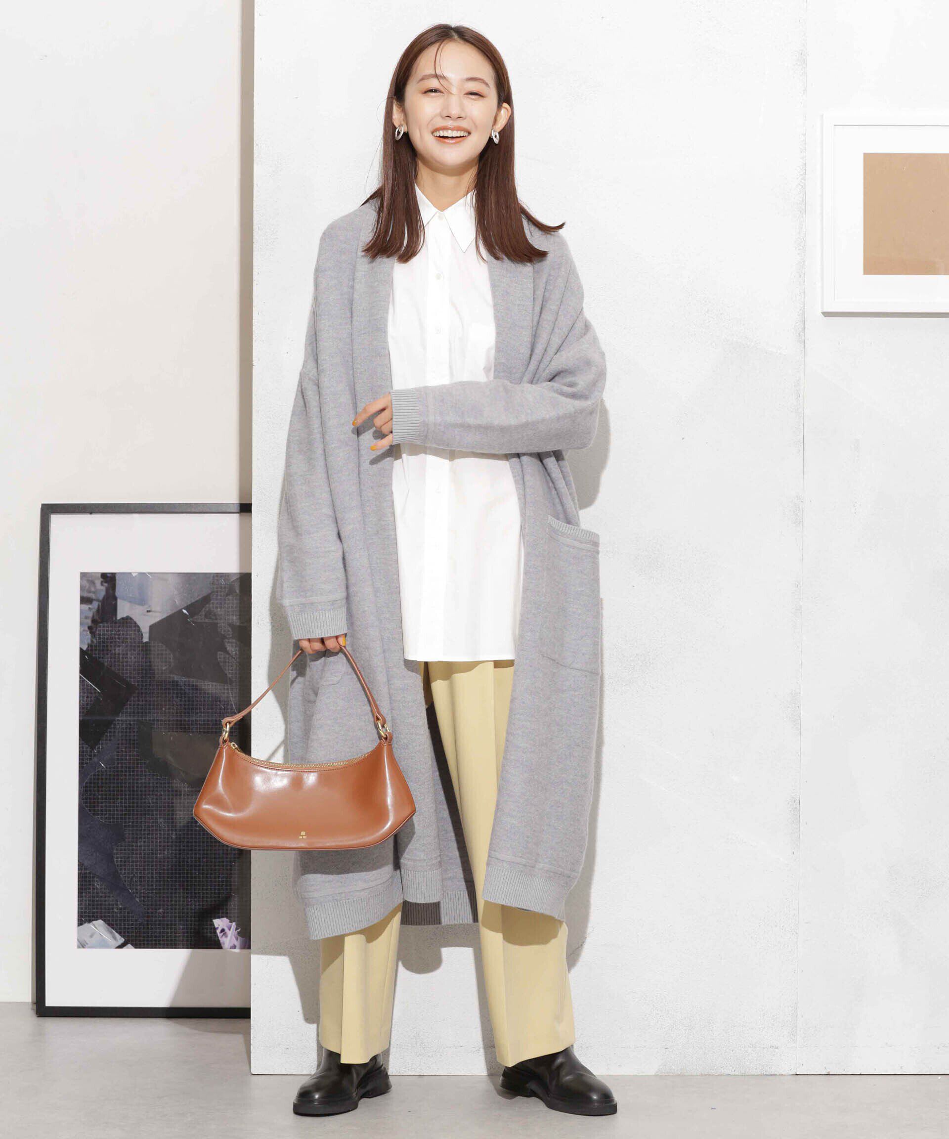 nano･universe「ウール圧縮ニットガウン」|ニット・セーター|