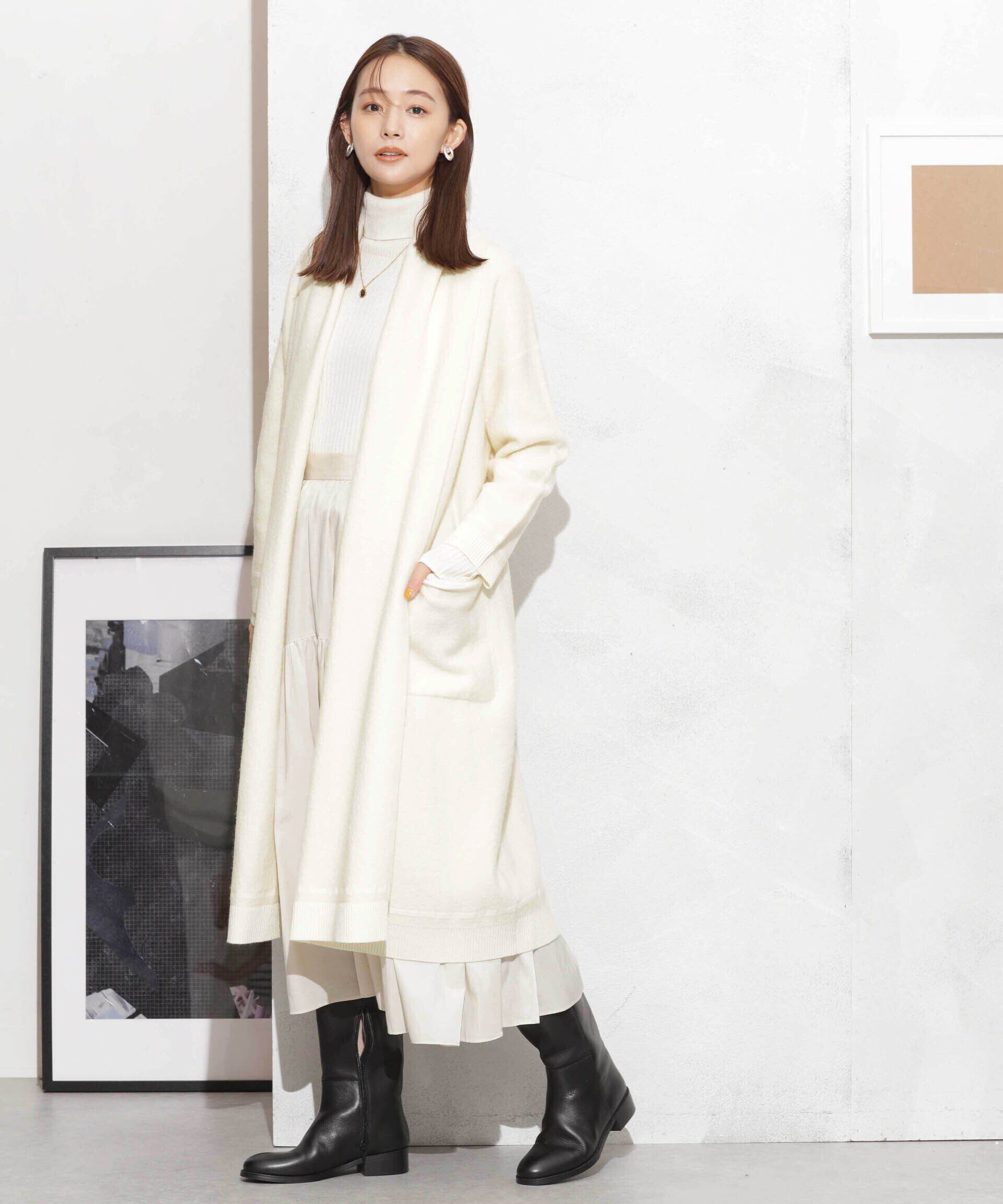 nano･universe「ウール圧縮ニットガウン」|ニット・セーター|