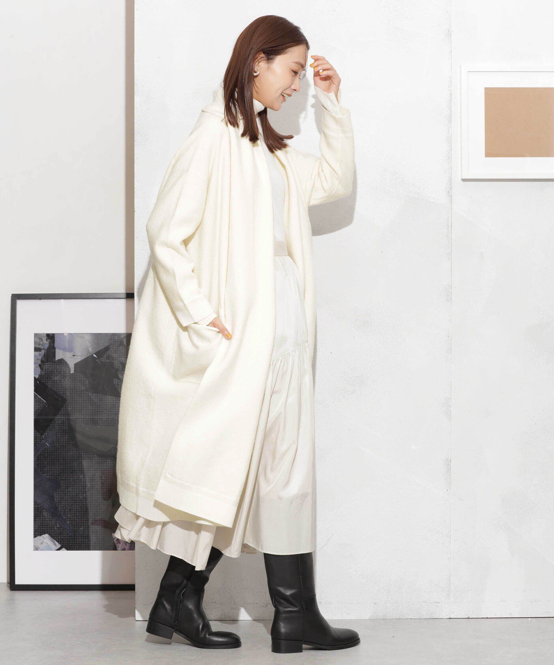 nano･universe「ウール圧縮ニットガウン」|ニット・セーター|