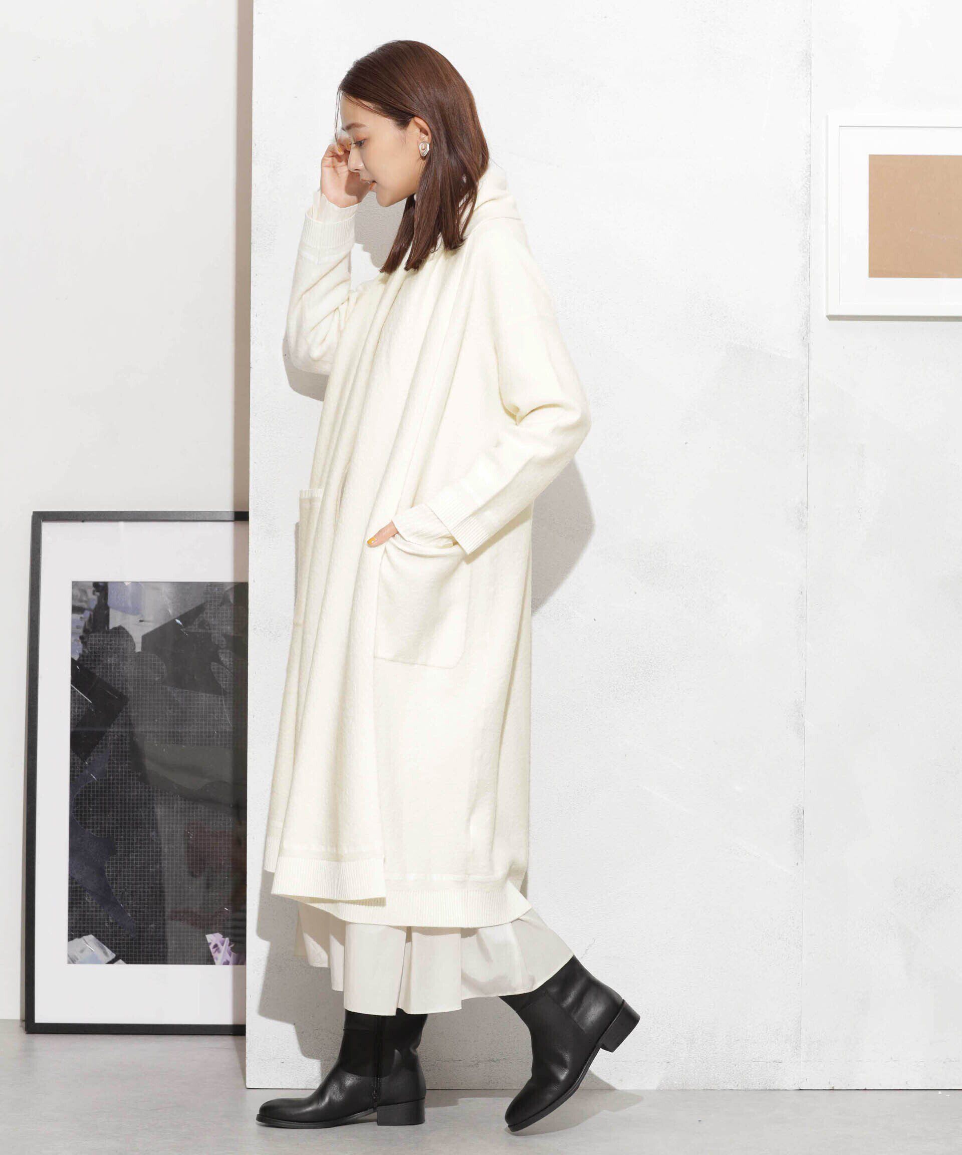 nano･universe「ウール圧縮ニットガウン」|ニット・セーター|