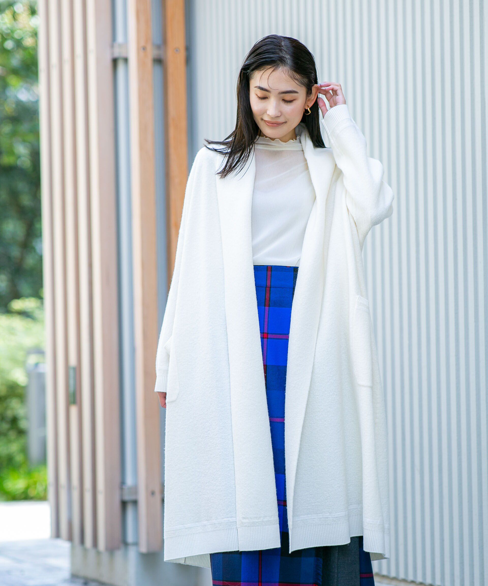 nano･universe「ウール圧縮ニットガウン」|ニット・セーター|