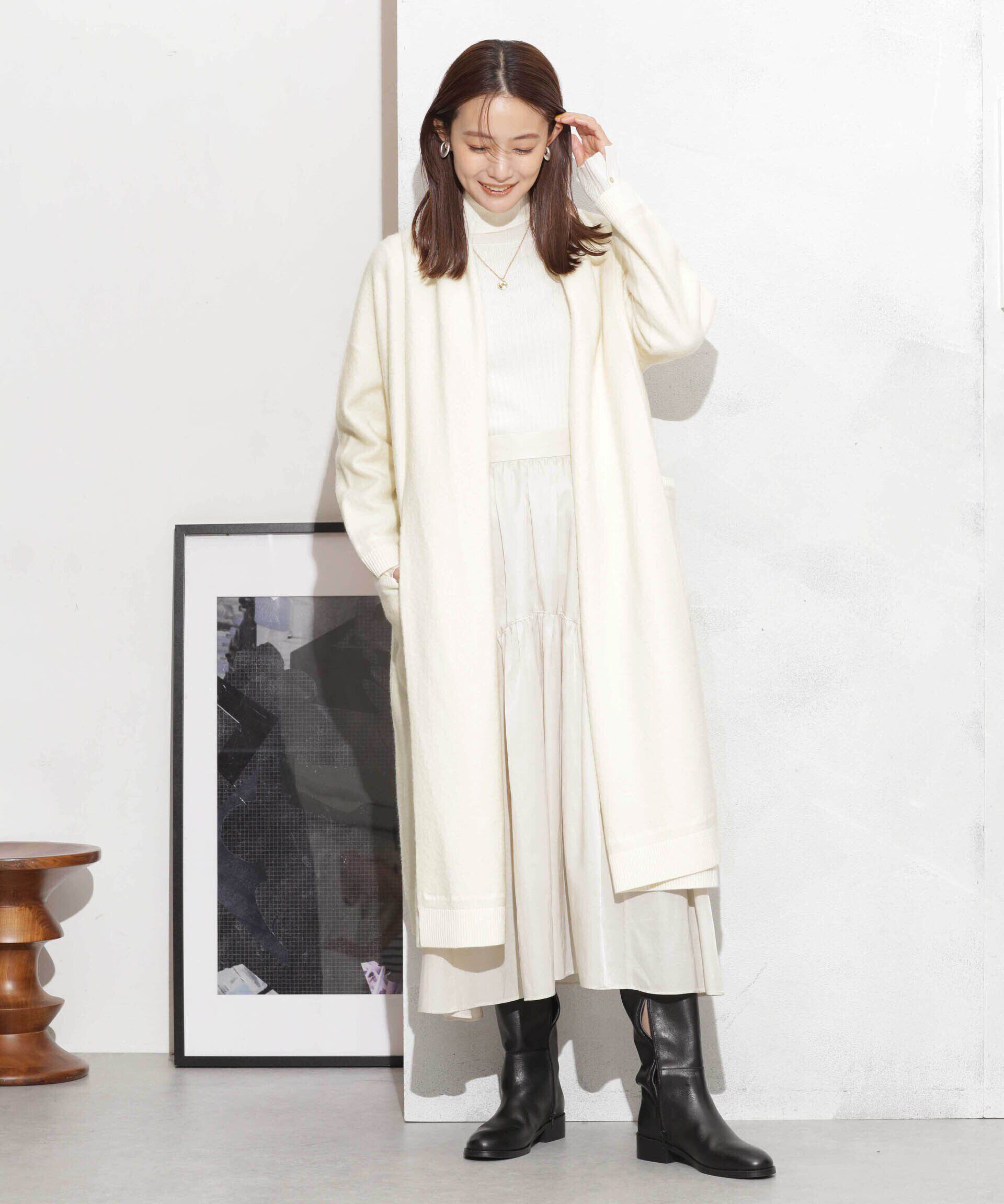 nano･universe「ウール圧縮ニットガウン」|ニット・セーター|