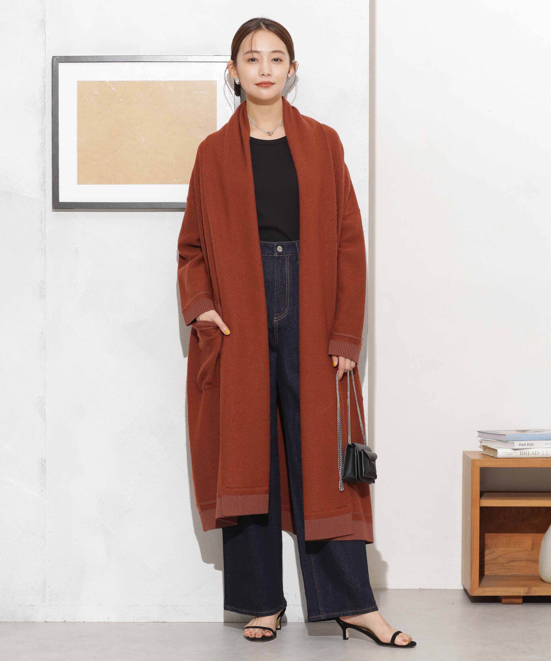 nano･universe「ウール圧縮ニットガウン」|ニット・セーター|