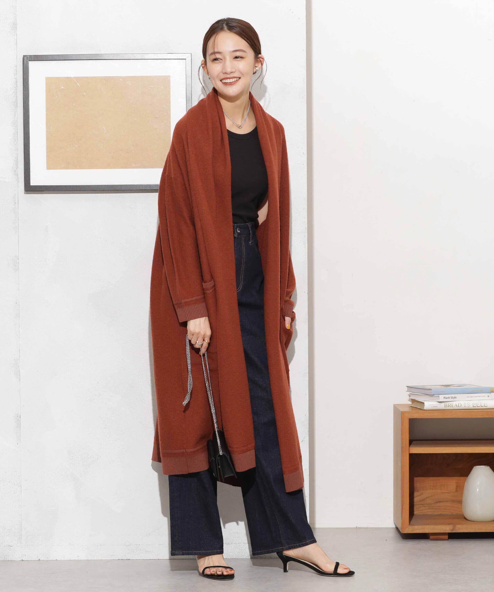 nano･universe「ウール圧縮ニットガウン」|ニット・セーター|