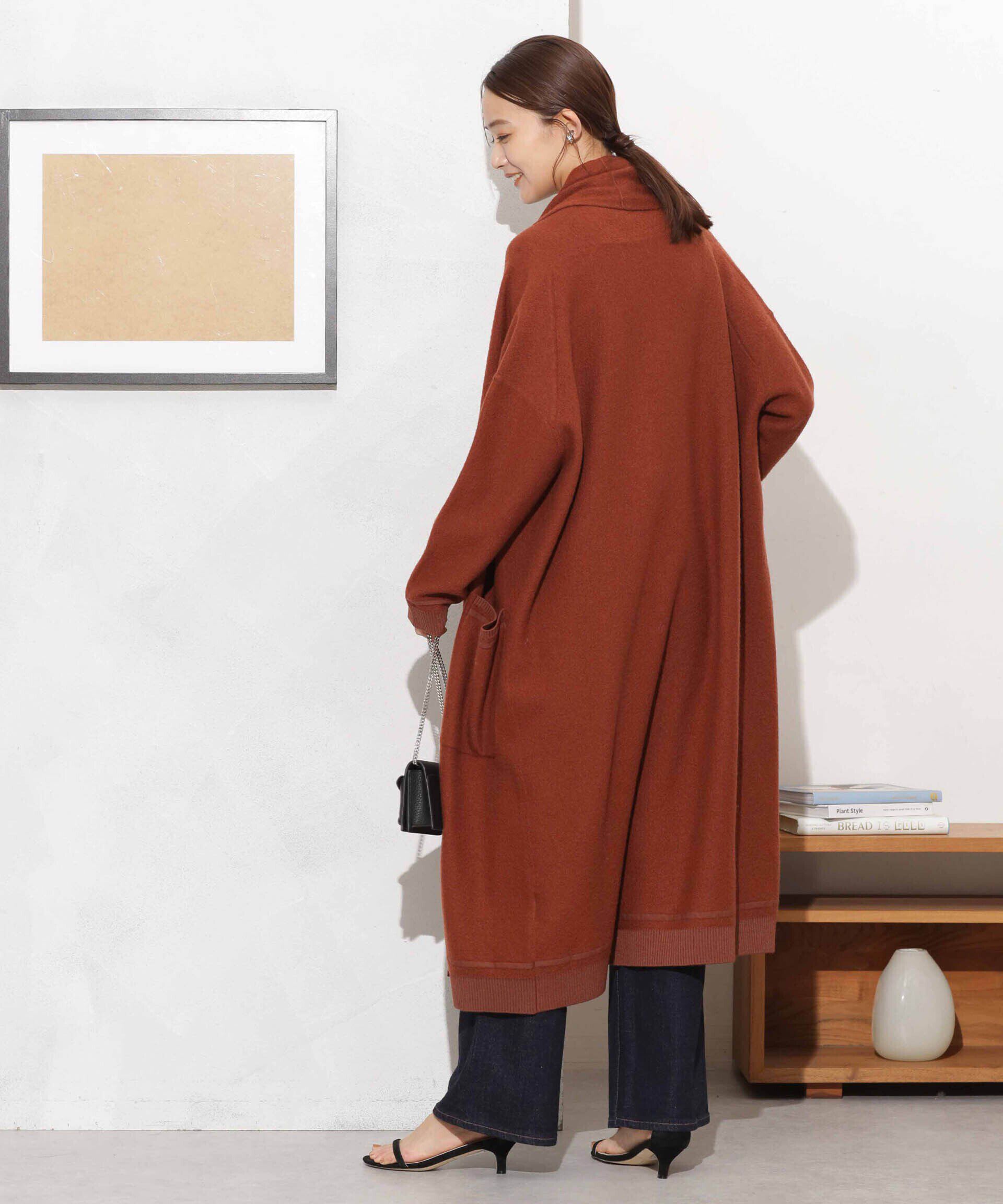 nano･universe「ウール圧縮ニットガウン」|ニット・セーター|