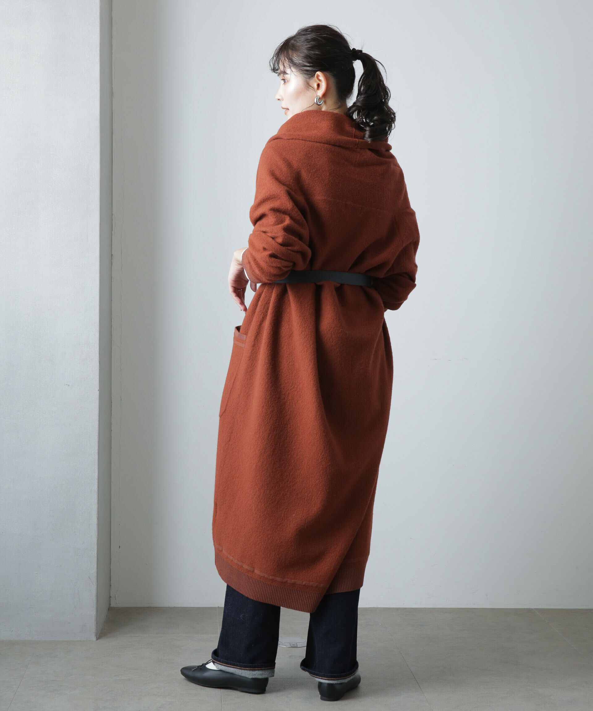 nano･universe「ウール圧縮ニットガウン」|ニット・セーター|