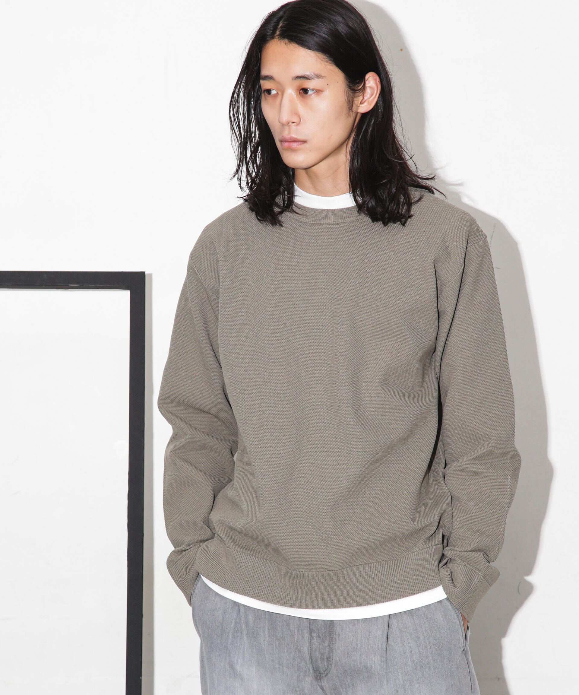 nano･universe「テック鹿の子アンサンブルニット」|ニット・セーター|グリーン