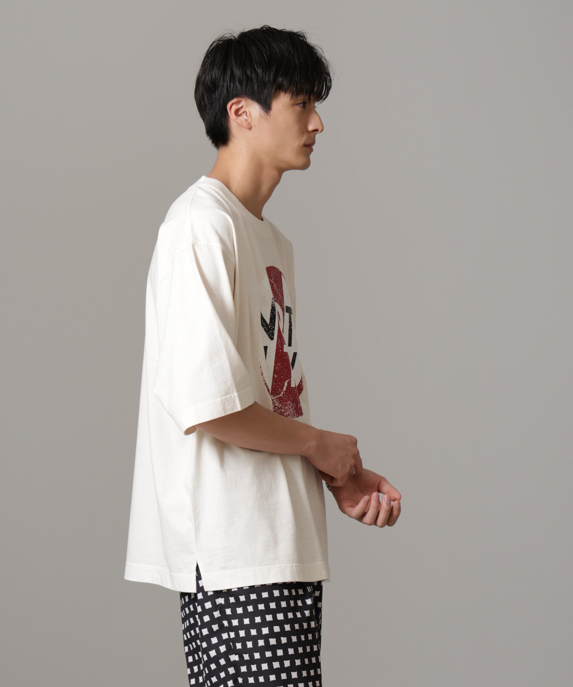 nano･universe「「NOT ALL」オーバーダイTシャツ 半袖」|Tシャツ・カットソー|