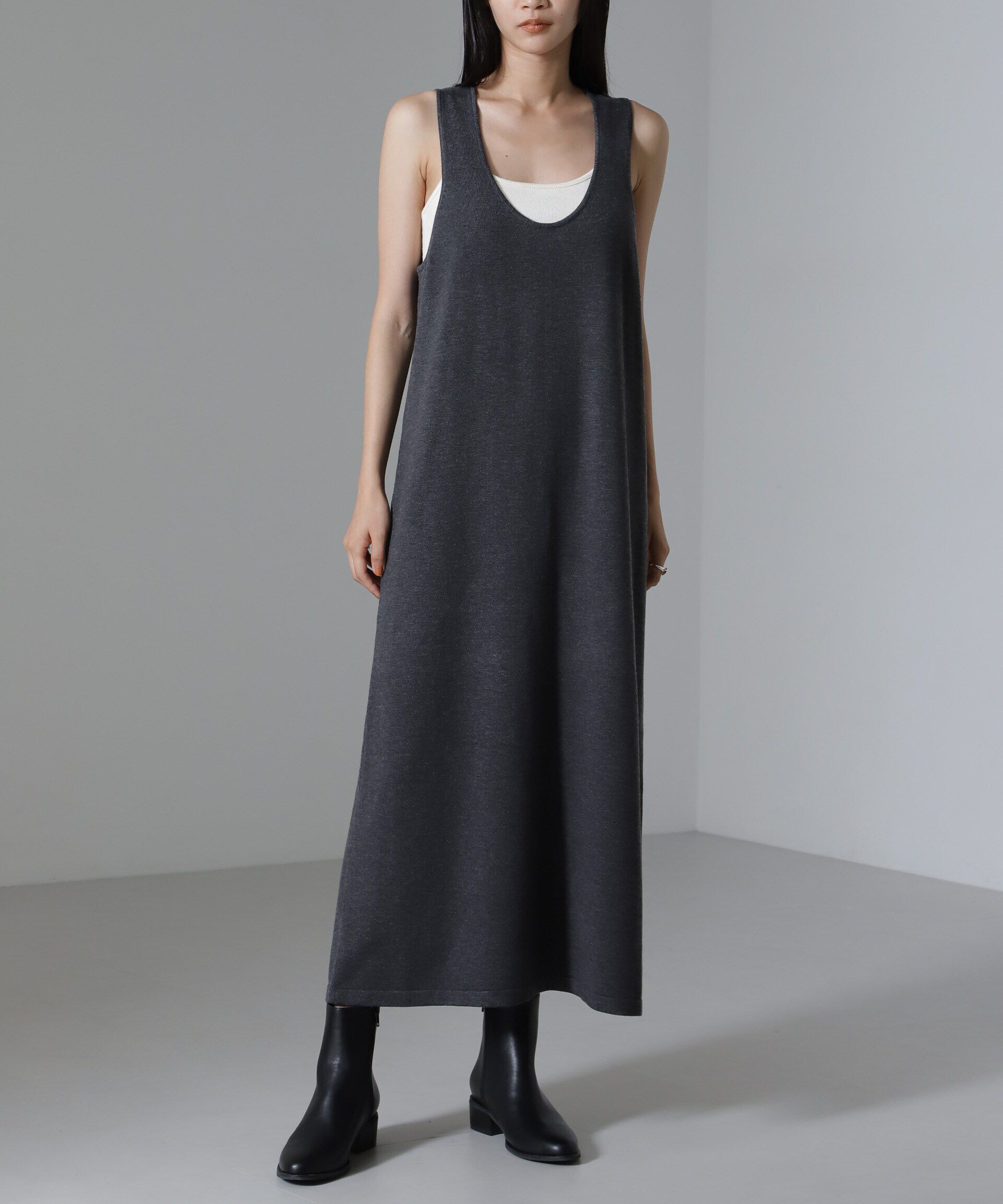 nano･universe「クロップドニットセットワンピース 24AW」|ワンピース|