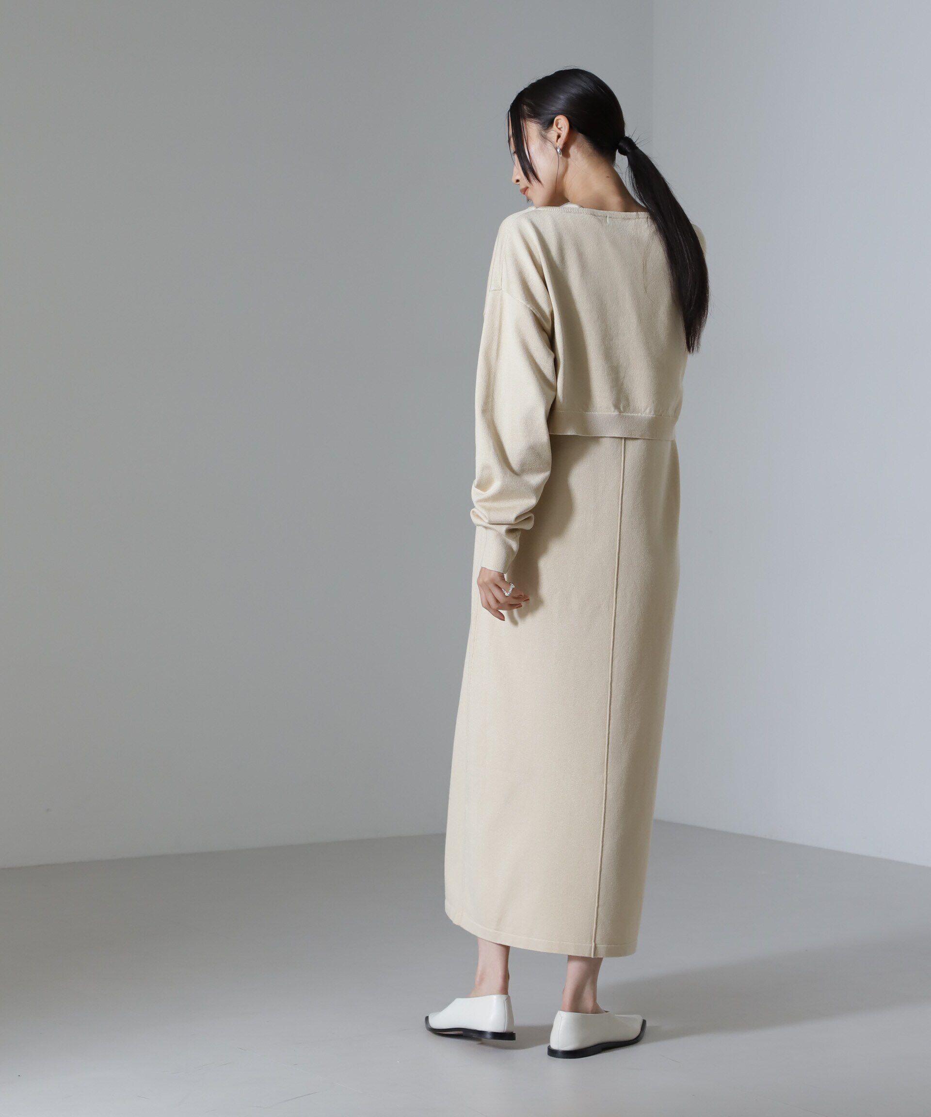 nano･universe「クロップドニットセットワンピース 24AW」|ワンピース|