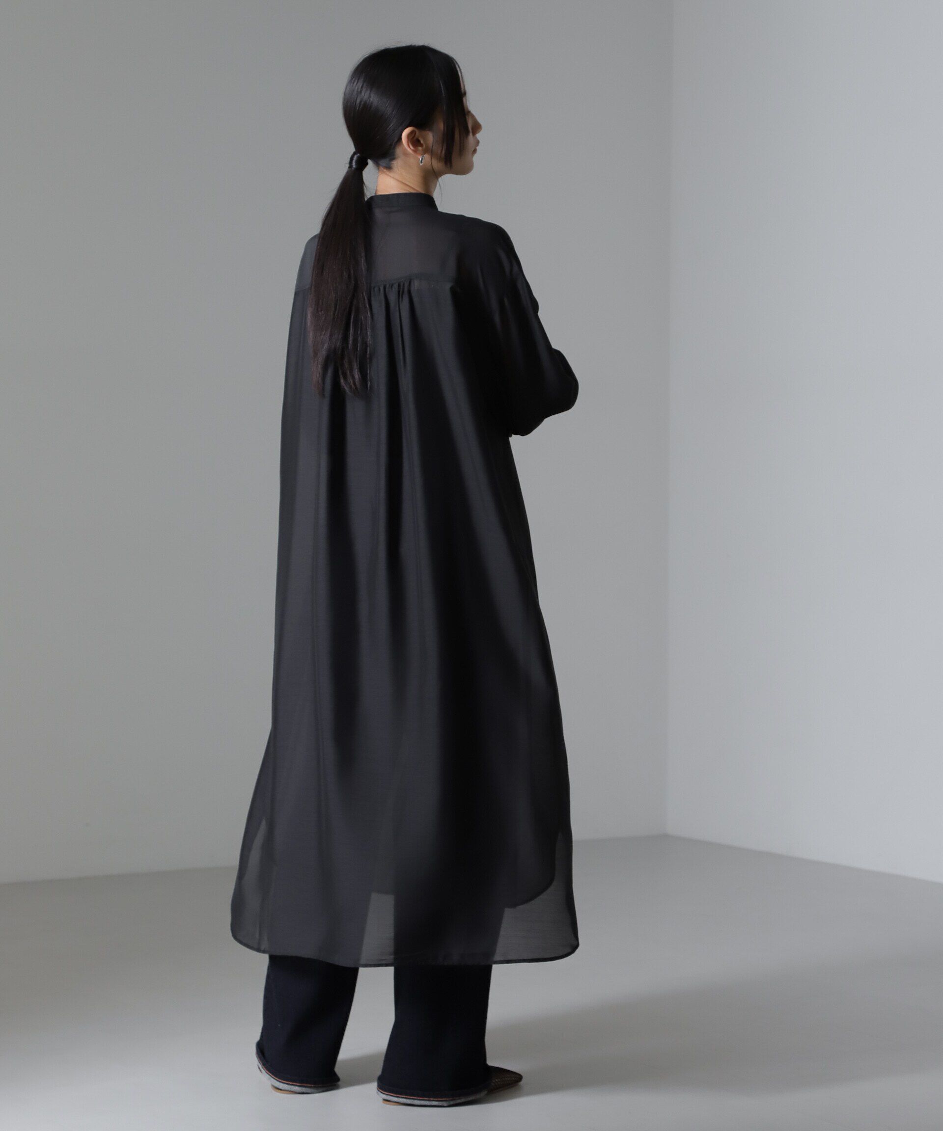 nano･universe「シアーマキシシャツワンピース」|ワンピース|