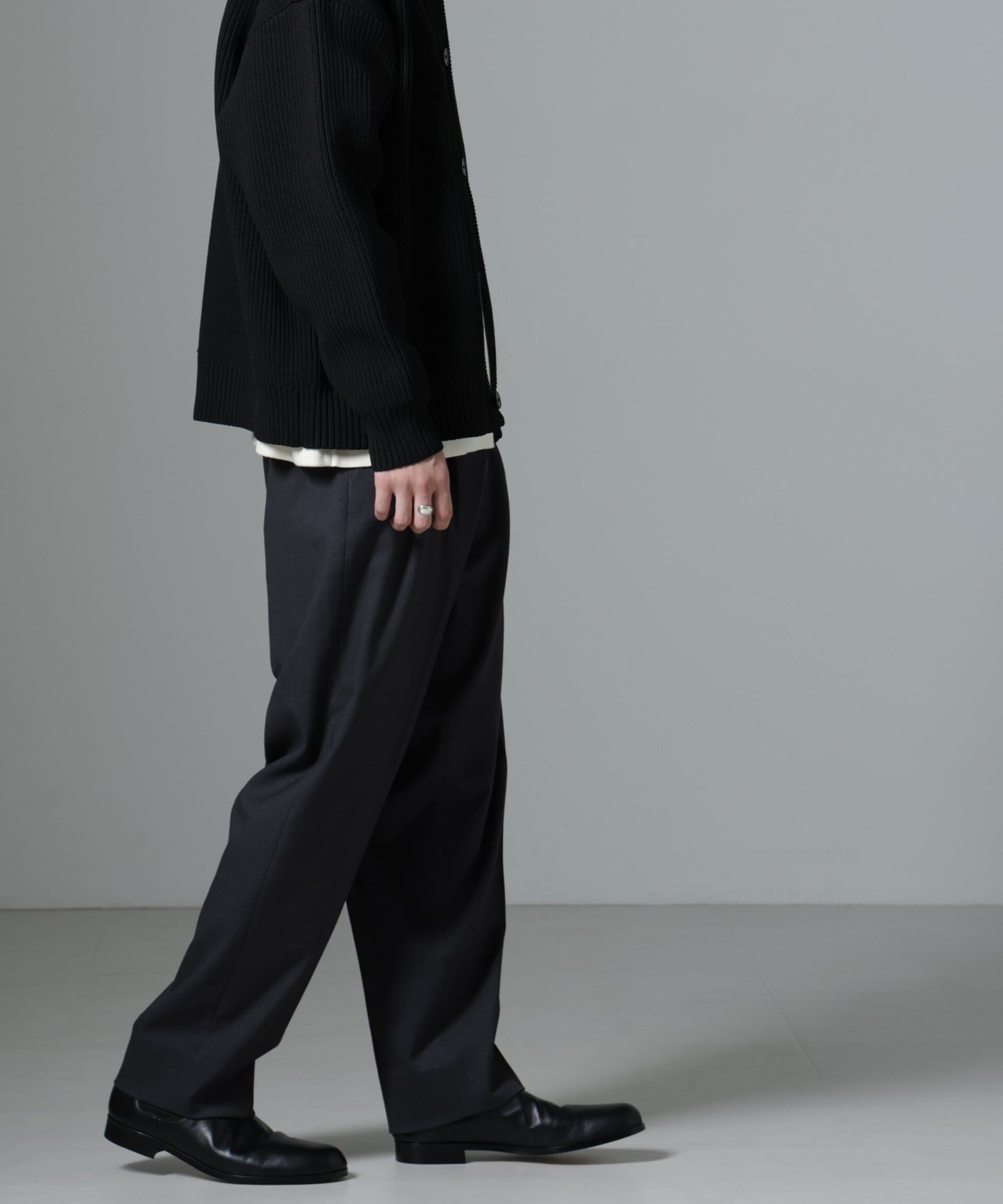 nano･universe「微起毛ワイドテーパードパンツ」|チノ|チャコール3