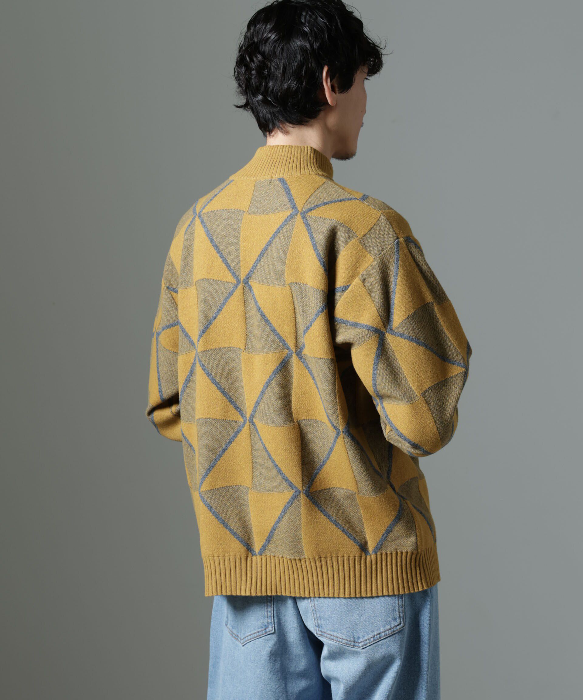 nano･universe「WEB限定/ダイヤ柄ハイネックニット」|ニット・セーター|