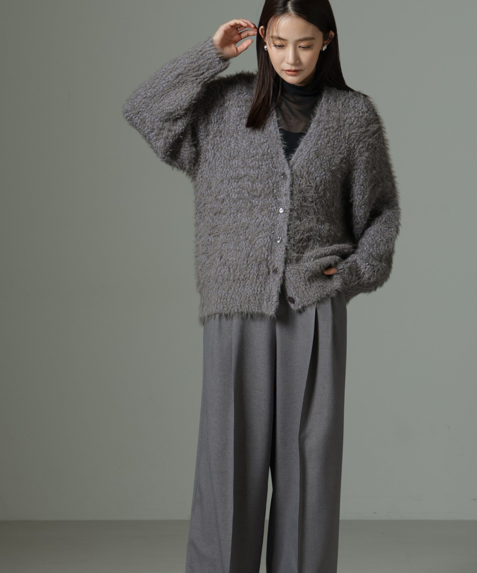 nano･universe「ファンシーシャギーカーディガン」|ニット・セーター|