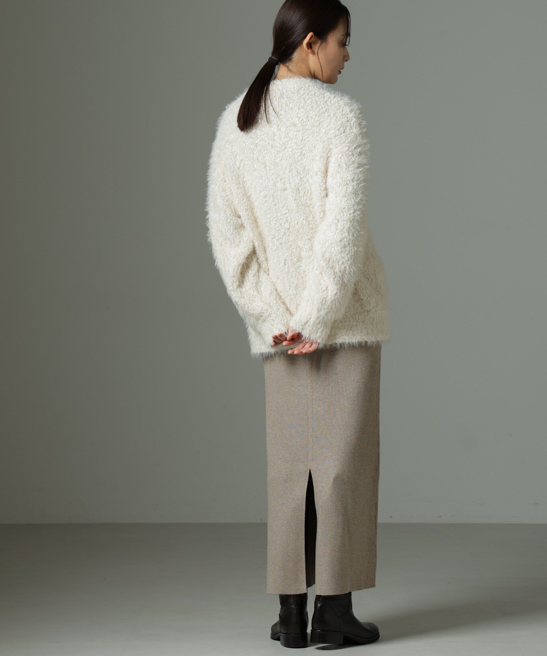 nano･universe「ファンシーシャギーカーディガン」|ニット・セーター|