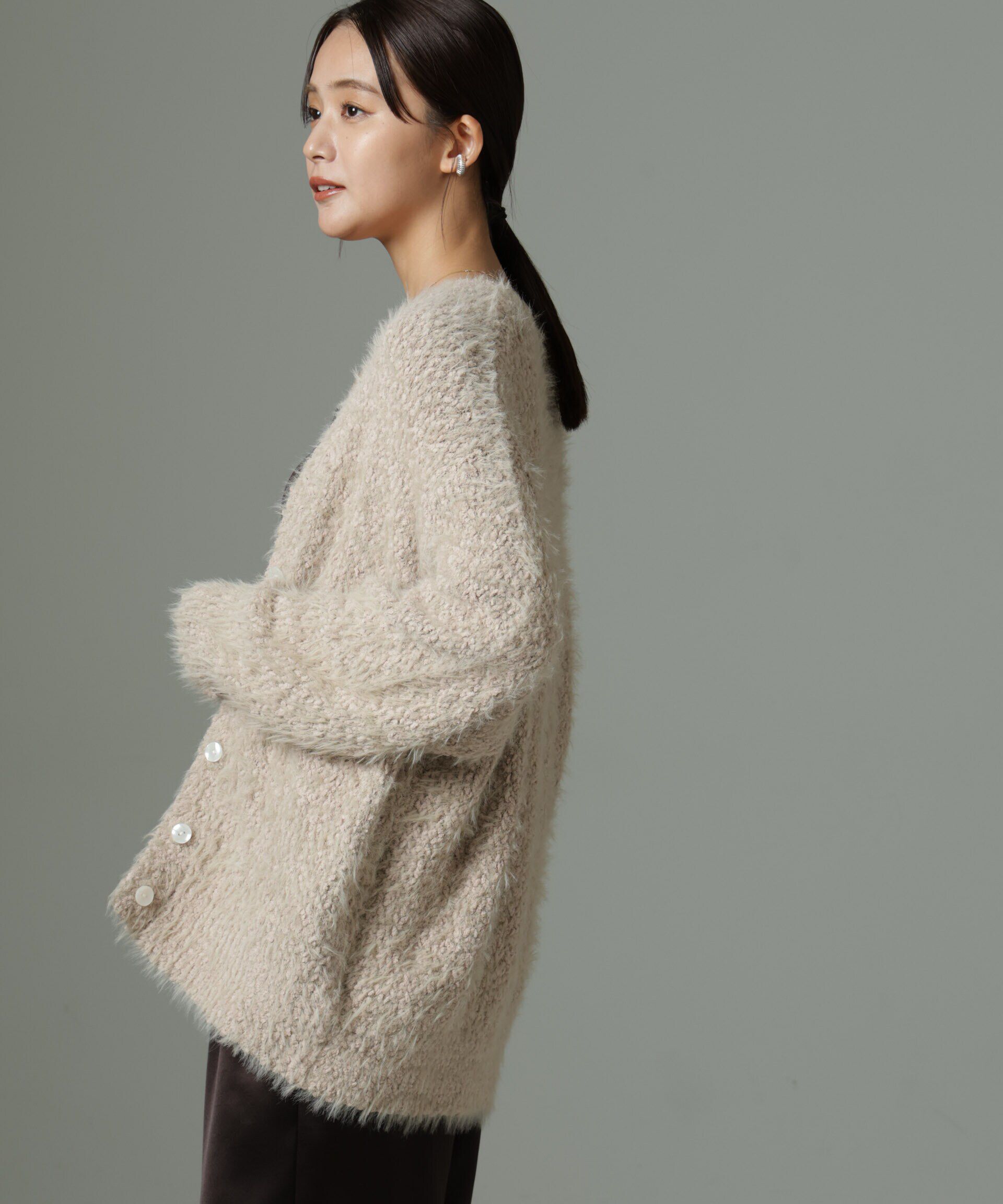 nano･universe「ファンシーシャギーカーディガン」|ニット・セーター|