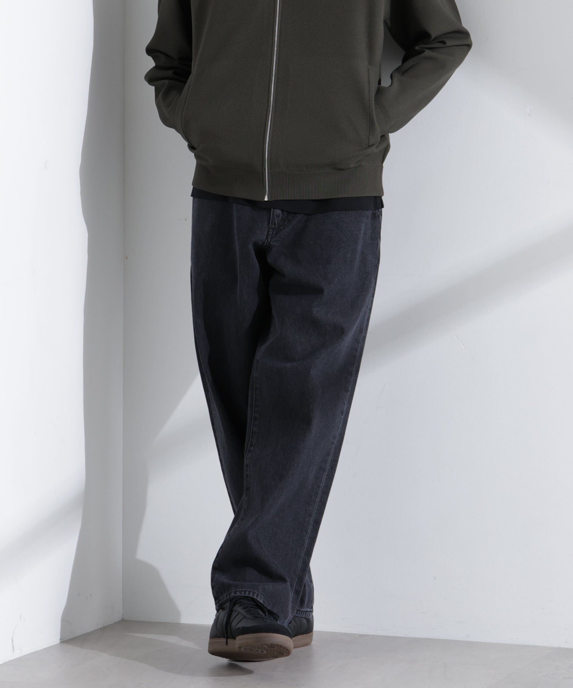 nano･universe「イージーバギーパンツ」|チノ|ブラック