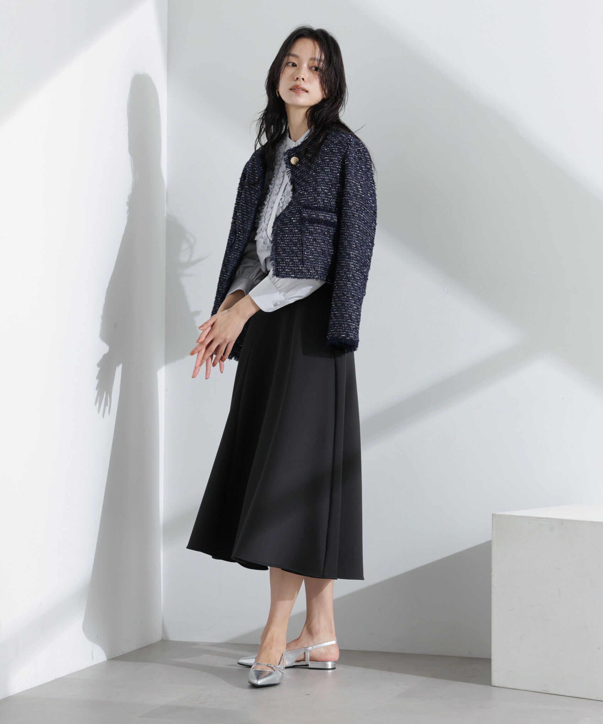 nano･universe「コンパクトツィードジャケット」|テーラードジャケット|