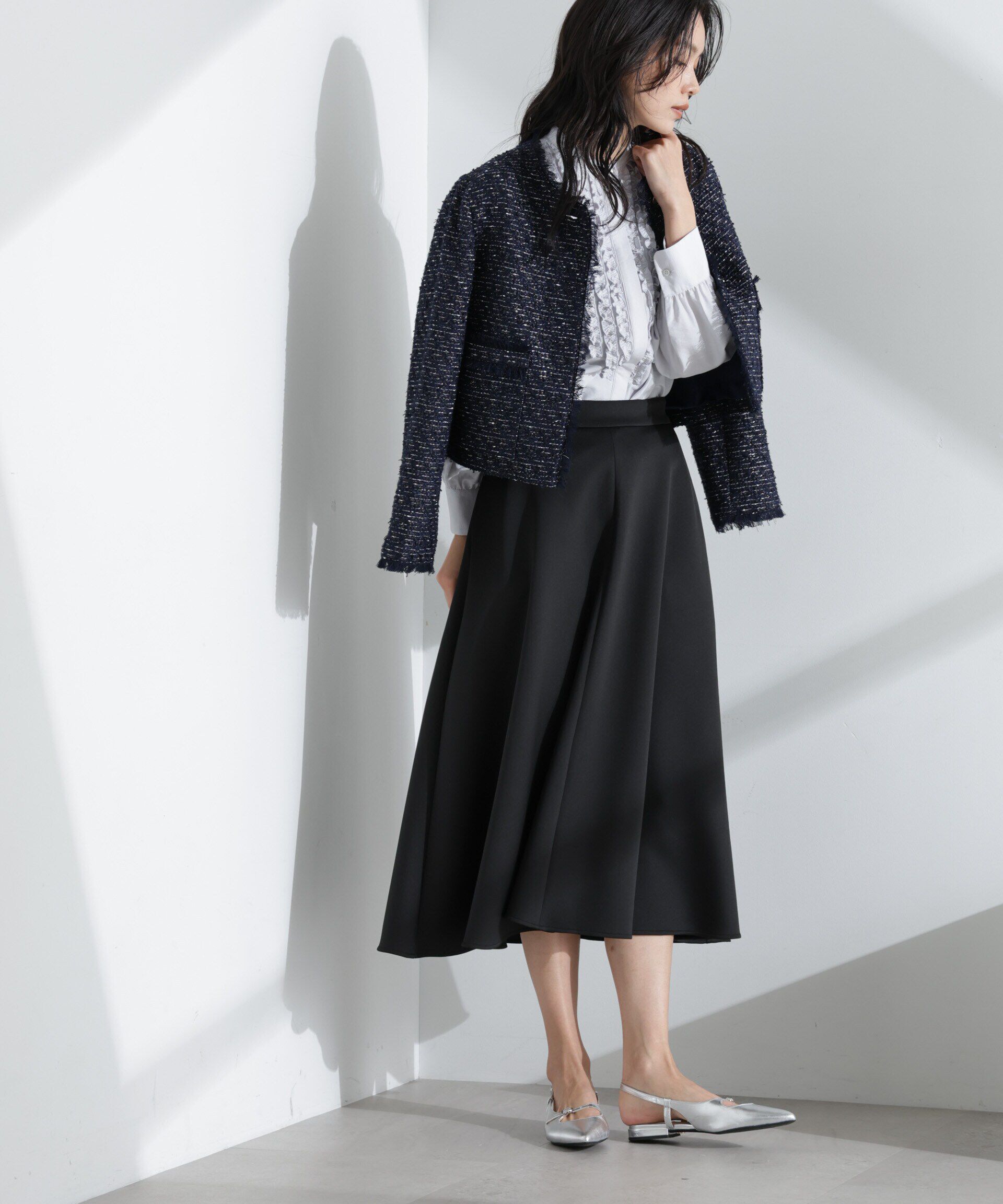 nano･universe「コンパクトツィードジャケット」|テーラードジャケット|