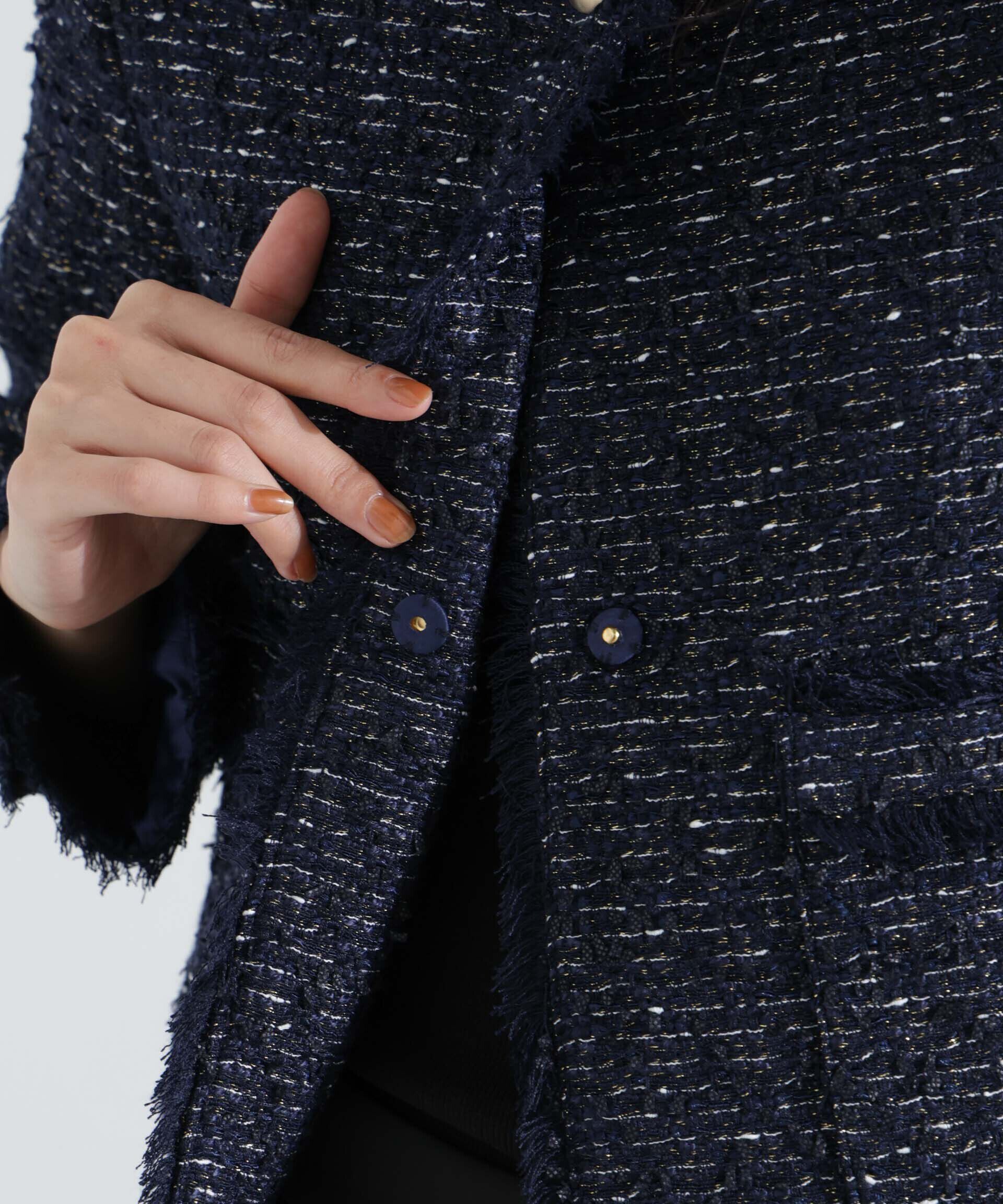 nano･universe「コンパクトツィードジャケット」|テーラードジャケット|