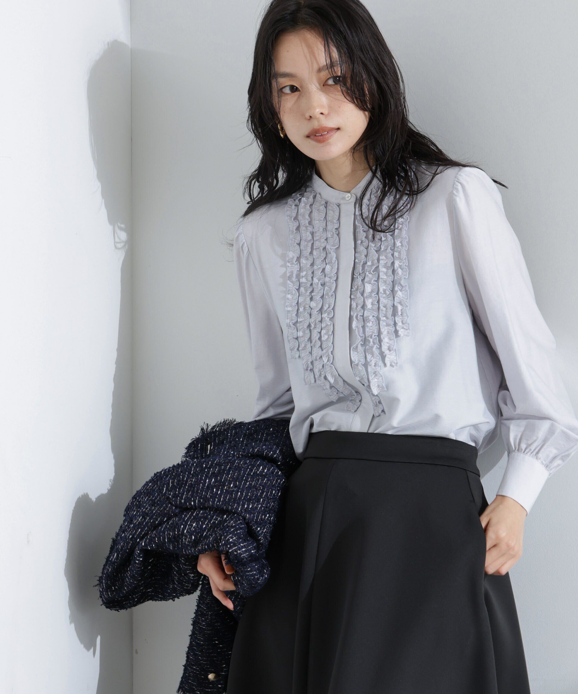 nano･universe「フリルブラウス」|シャツ・ブラウス|