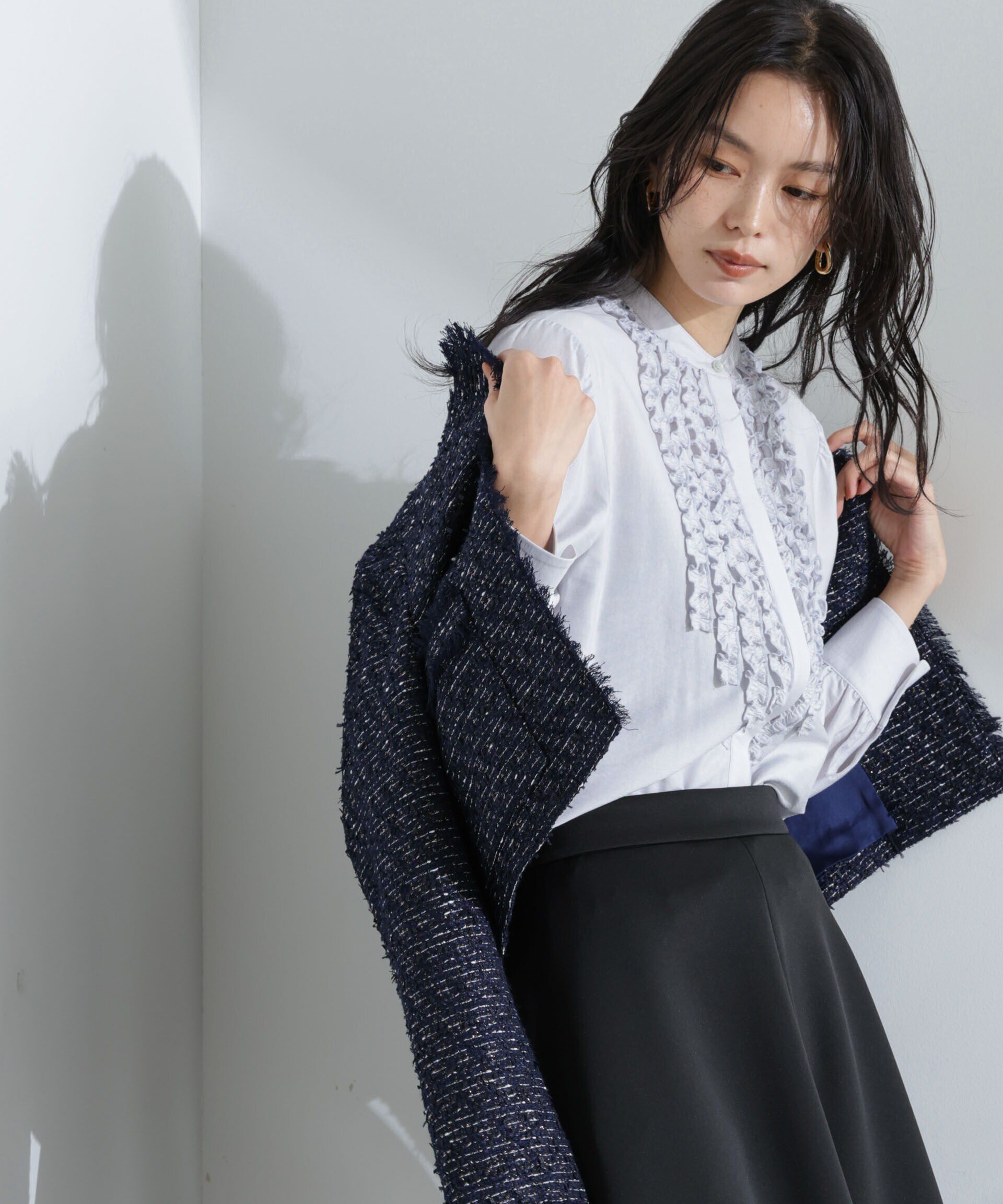 nano･universe「フリルブラウス」|シャツ・ブラウス|