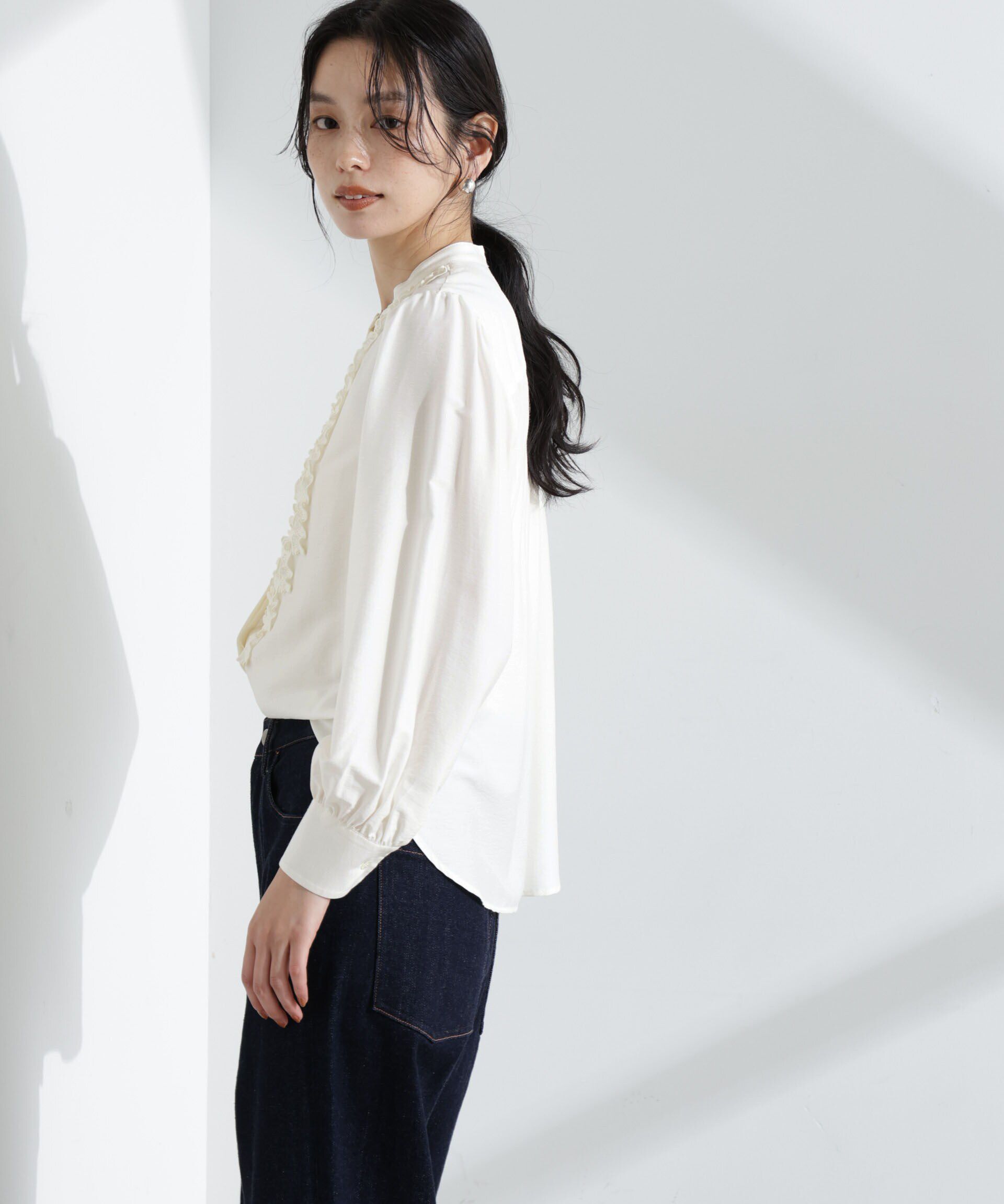 nano･universe「フリルブラウス」|シャツ・ブラウス|