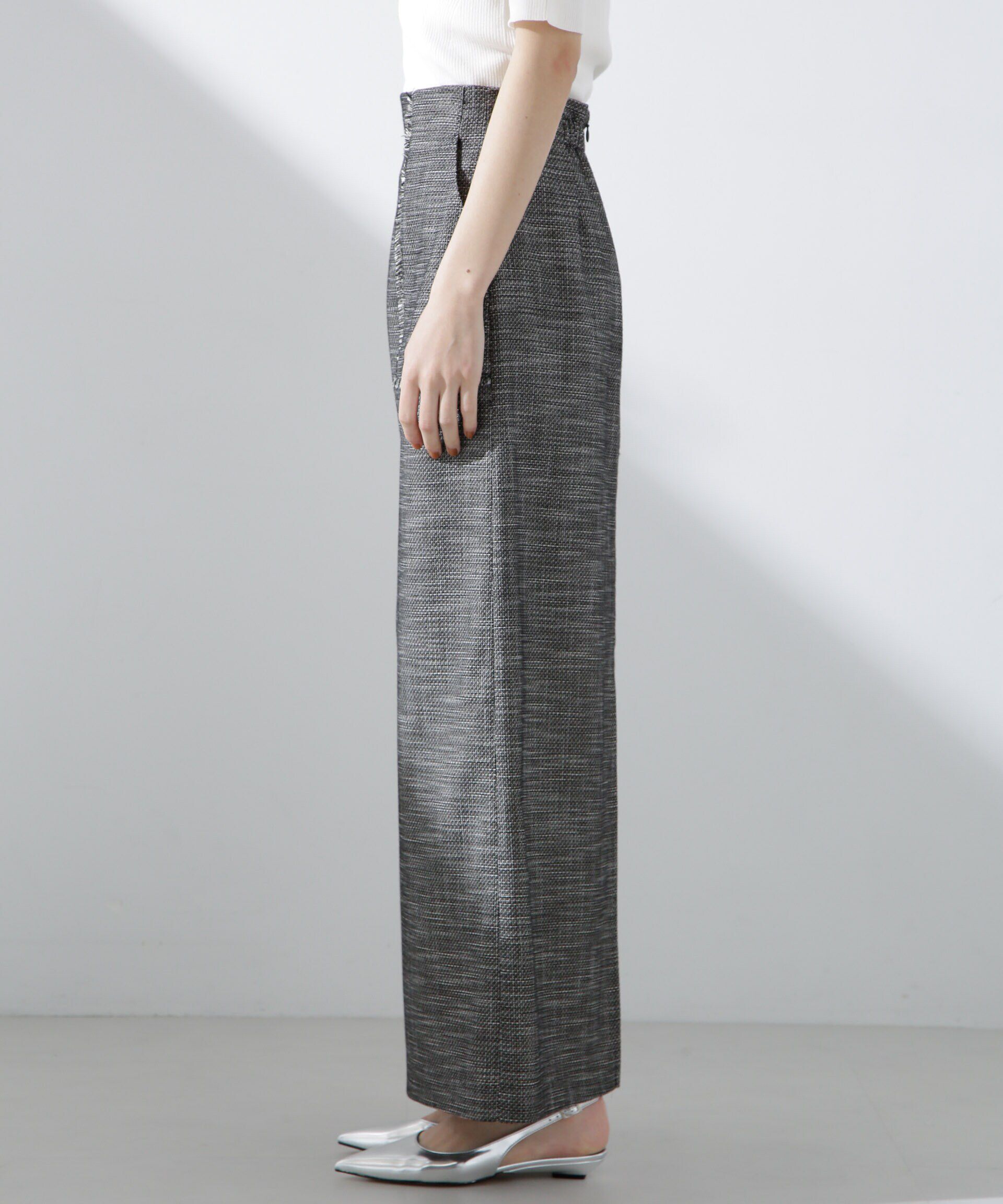 nano･universe「フリンジアウトポケットIラインスカート」|スカート|