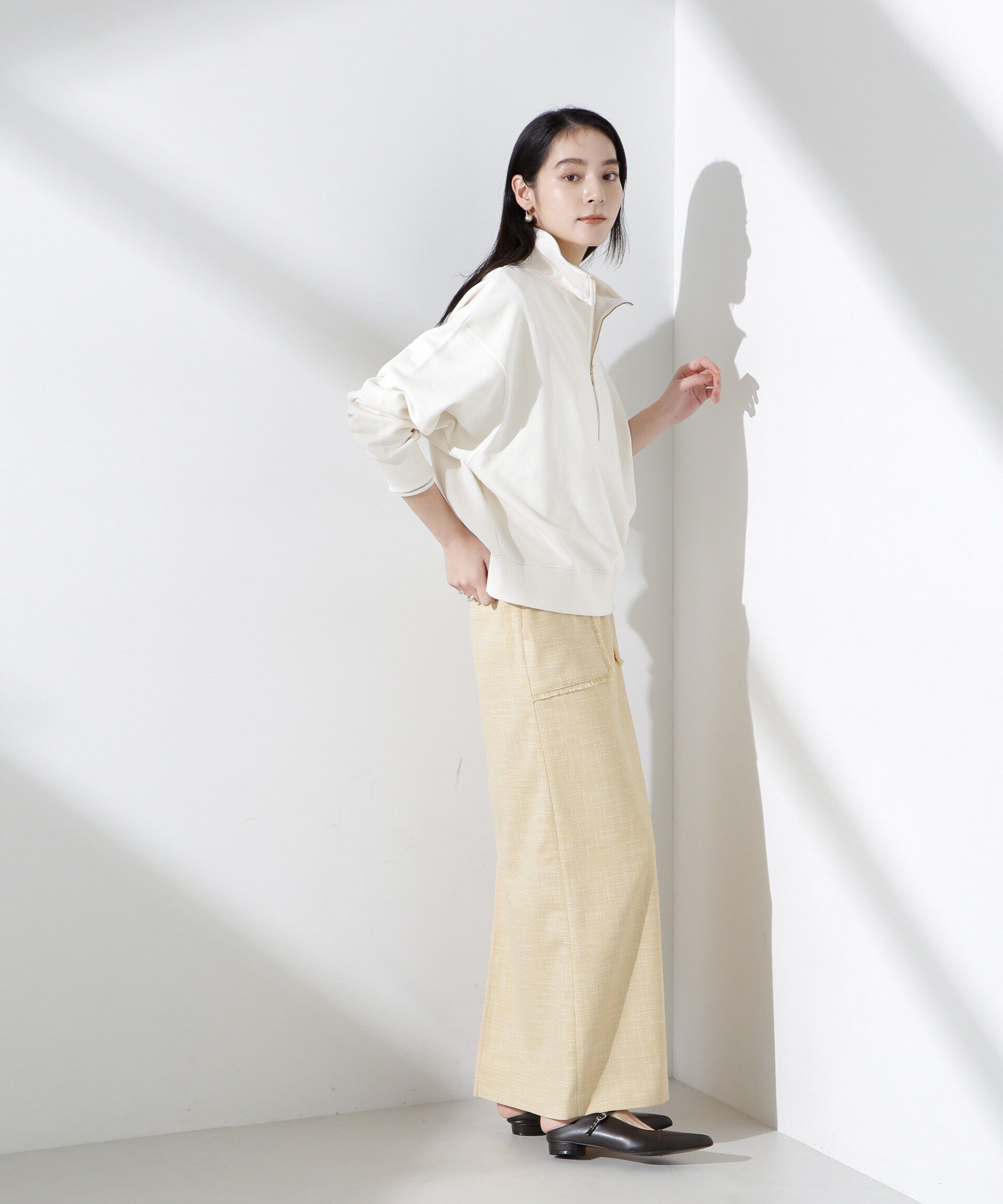 nano･universe「フリンジアウトポケットIラインスカート」|スカート|