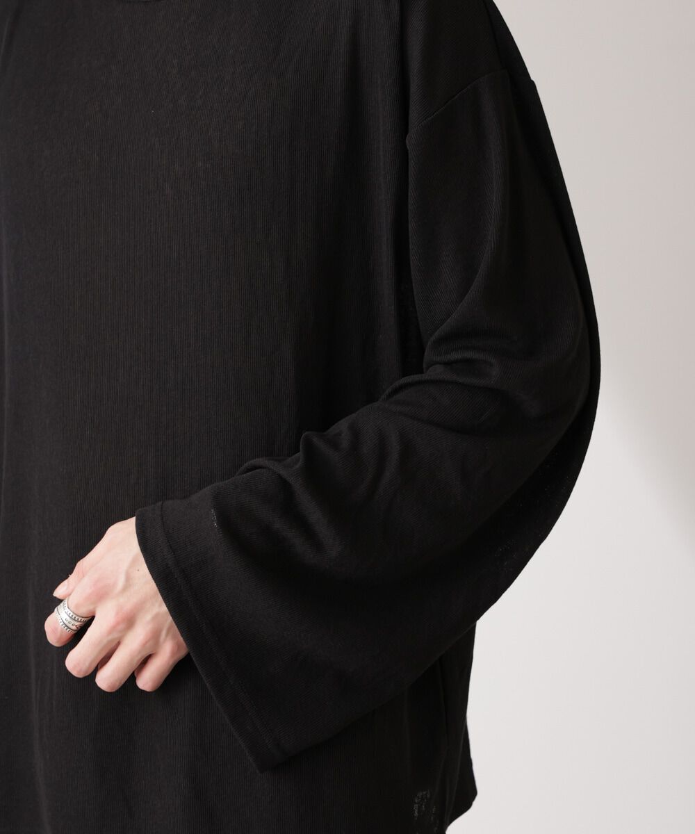 nano･universe「WEB限定/セミシアークルーネックプルオーバー 長袖」|Tシャツ・カットソー|