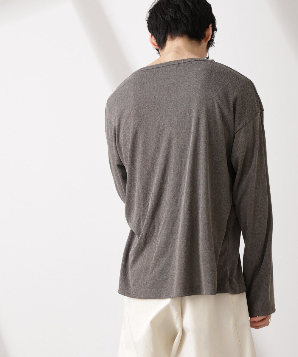 nano･universe「WEB限定/セミシアークルーネックプルオーバー 長袖」|Tシャツ・カットソー|