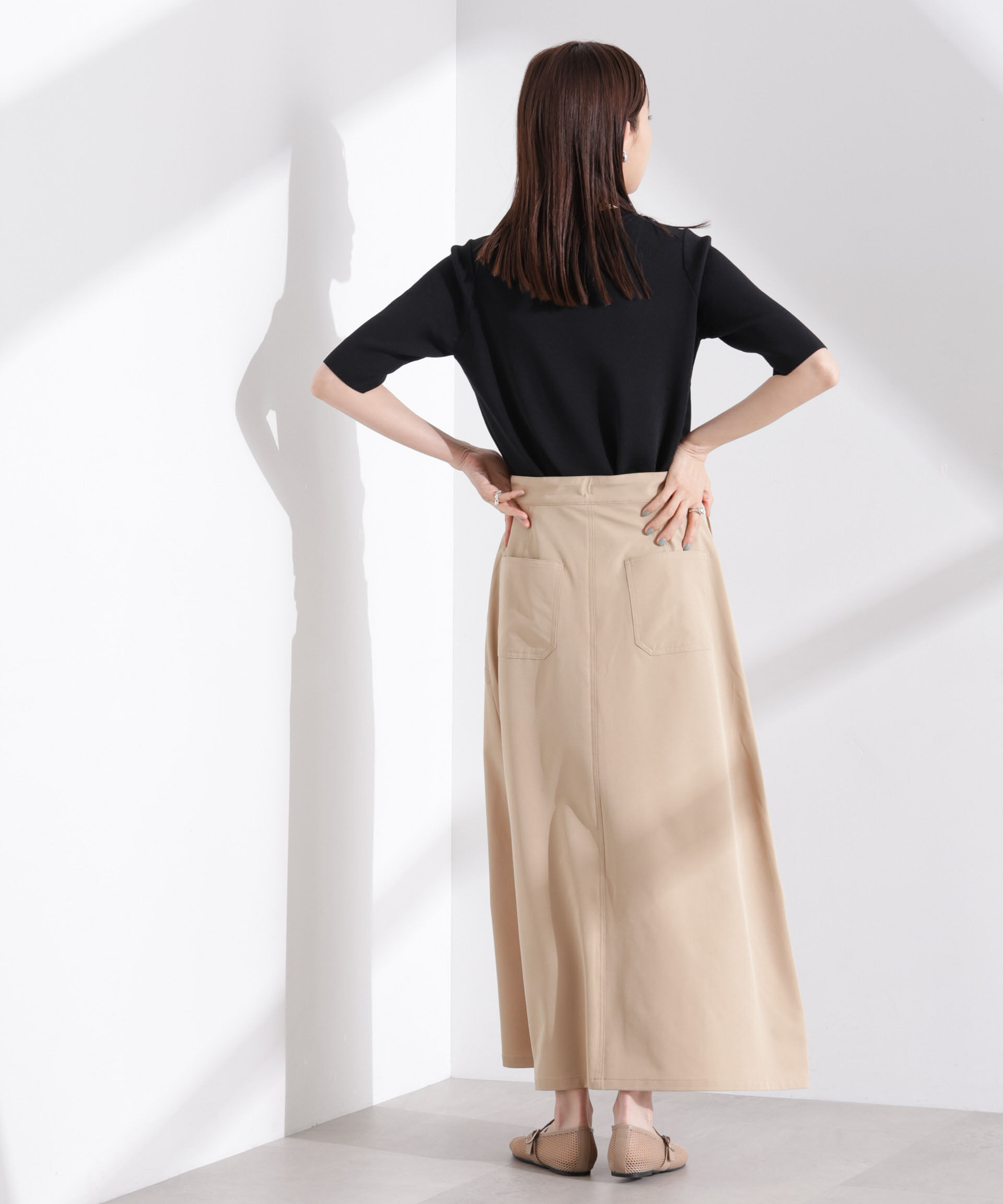 nano･universe「洗濯機洗い可UVカット接触冷感半袖ニット」|ニット・セーター|