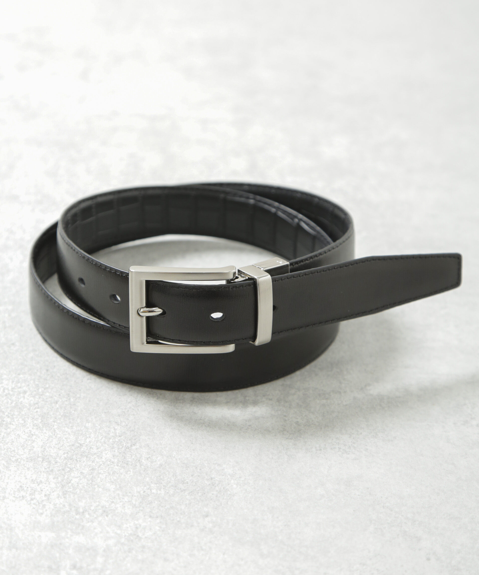 nano･universe「スプリットレザーリバーシブルベルト」|ベルト|