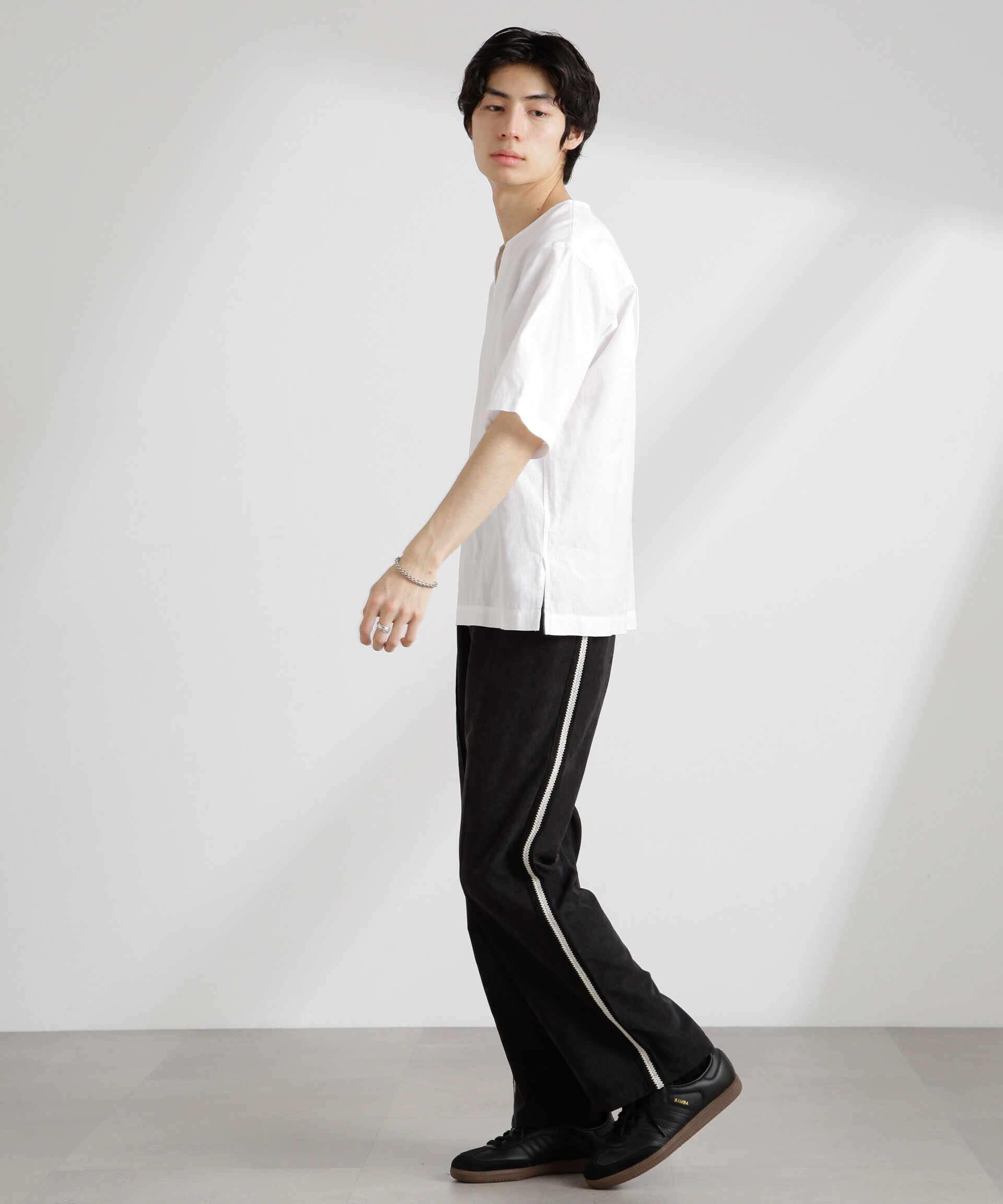 nano･universe「クールマックスリネン プルオーバーシャツ」|シャツ・ブラウス|