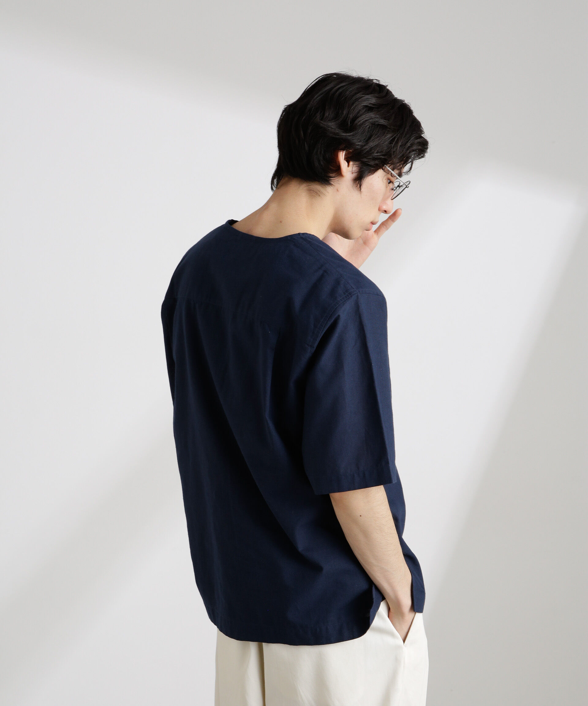 nano･universe「クールマックスリネン プルオーバーシャツ」|シャツ・ブラウス|