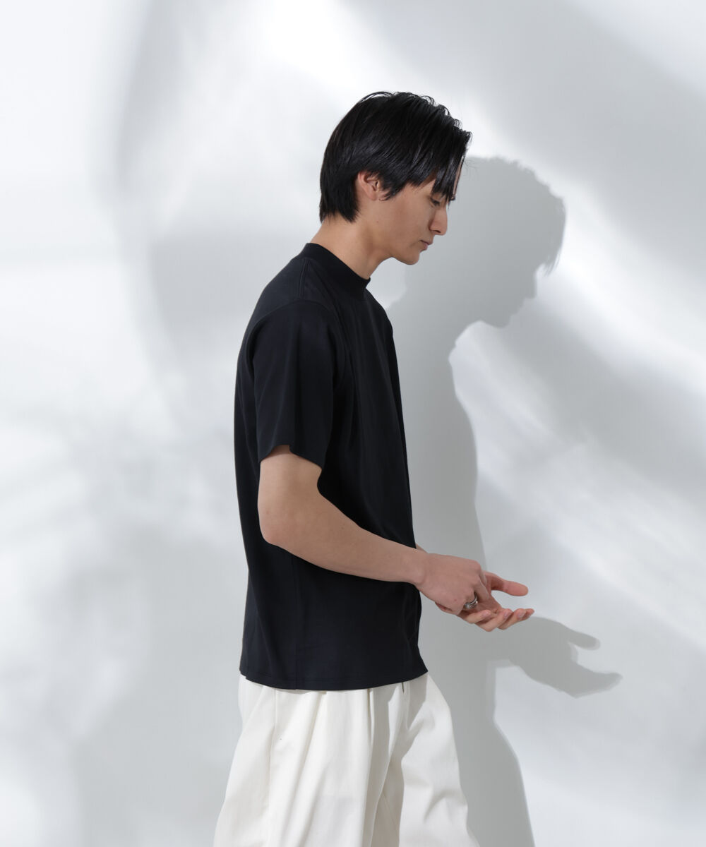 nano･universe「Anti Soaked(R)  汗染み防止 モックネックレギュラーシルエットTシャツ」|Tシャツ・カットソー|