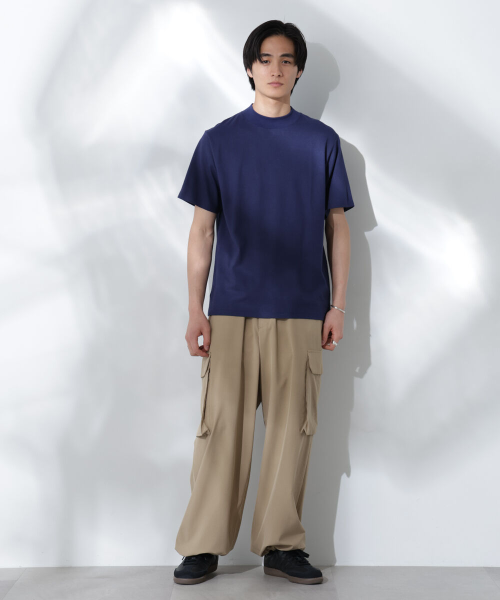 nano･universe「Anti Soaked(R)  汗染み防止 モックネックレギュラーシルエットTシャツ」|Tシャツ・カットソー|