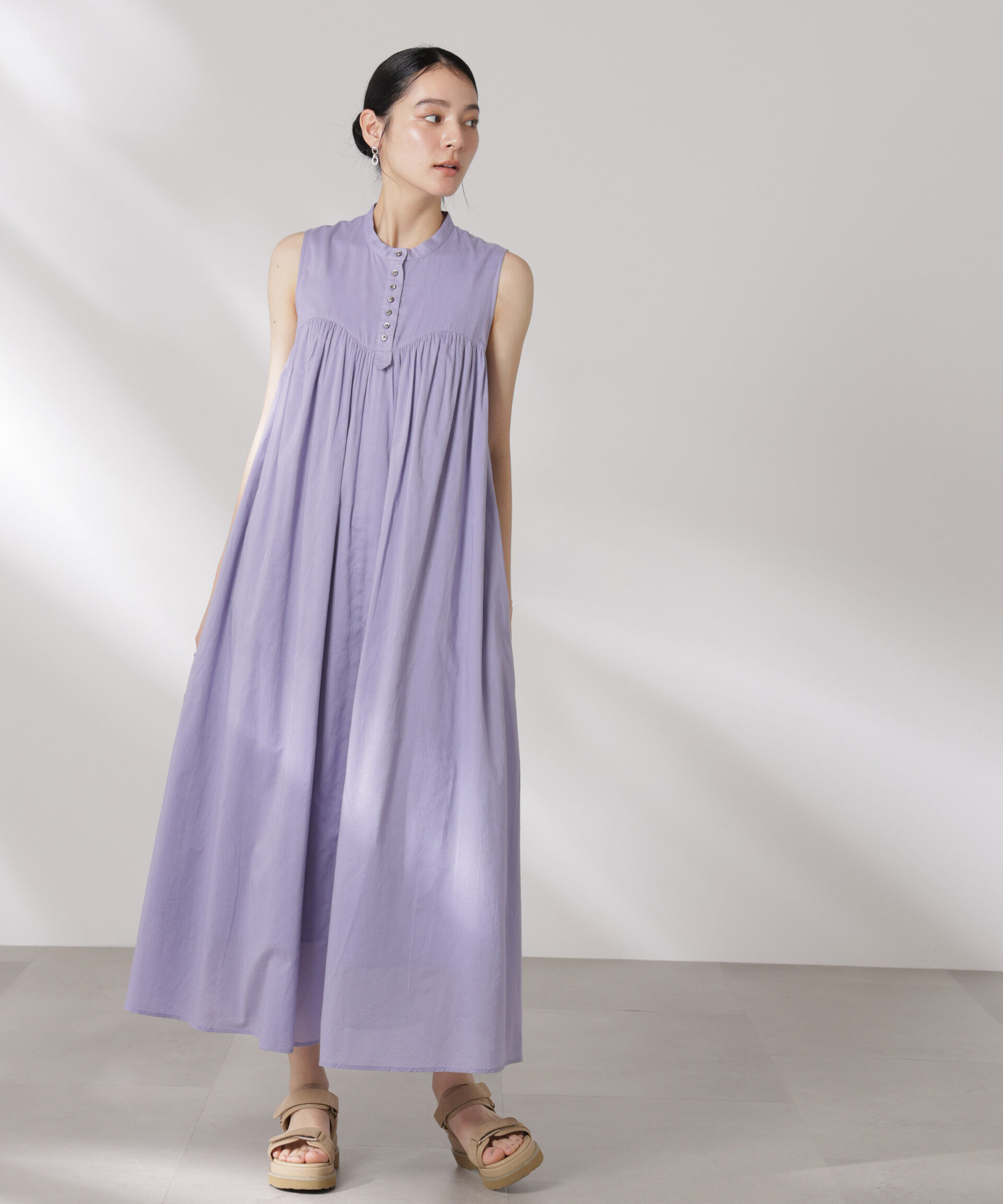 nano･universe「made in india コットンノースリーブワンピース」|ワンピース|