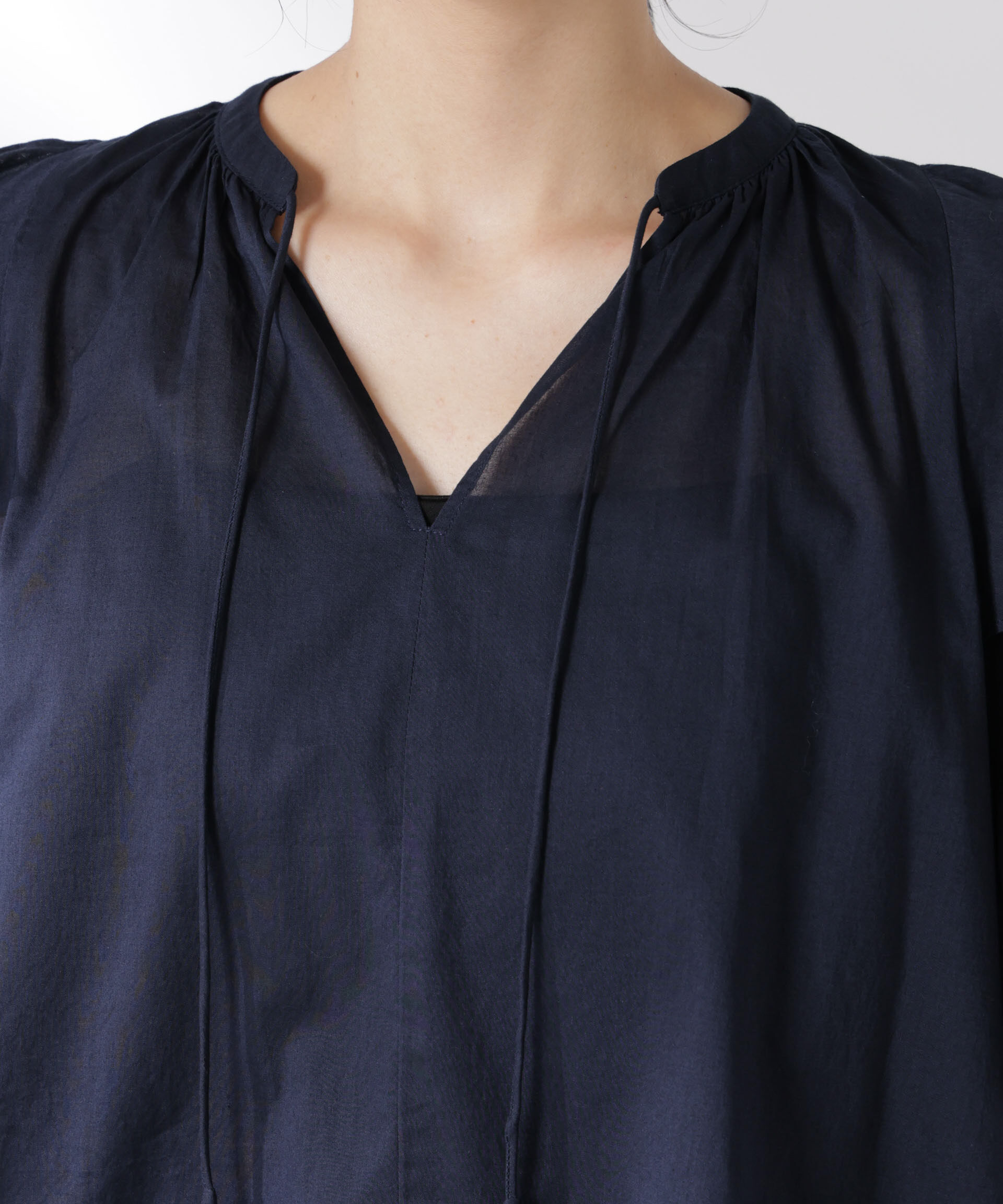 nano･universe「made in india コットンフリルスリーブブラウス」|シャツ・ブラウス|