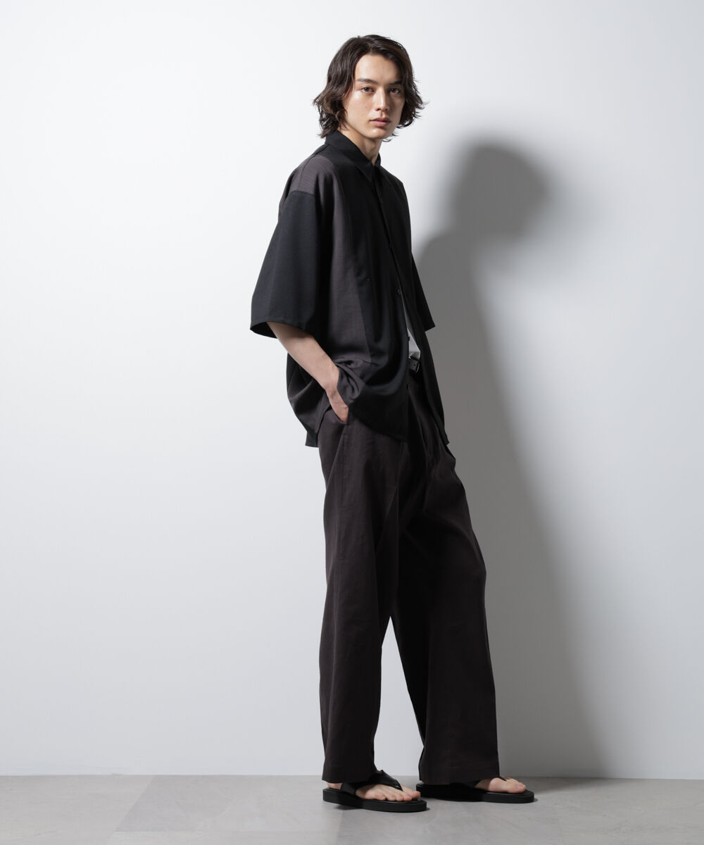 nano･universe「パネル切替バイカラーシャツ」|シャツ・ブラウス|