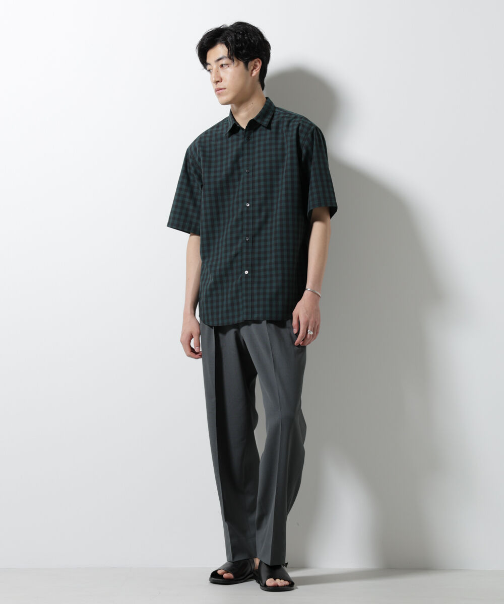 nano･universe「オリジナルギンガムシャツ 半袖」|シャツ・ブラウス|