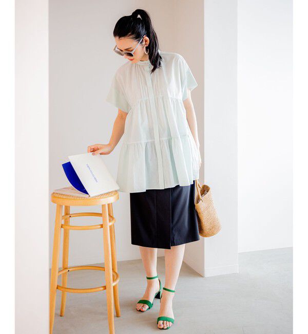 組曲「【ベルト付】リネン混オックスストレッチ キュロットパンツ」|キュロット|