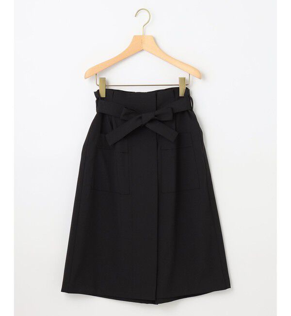 組曲「【ベルト付】リネン混オックスストレッチ キュロットパンツ」|キュロット|