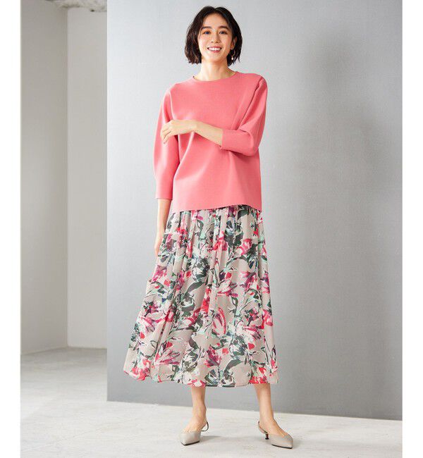 自由区「【WEB限定カラーあり・洗える】ドライコットンハイゲージプルオーバー ニット」|ニット・セーター|