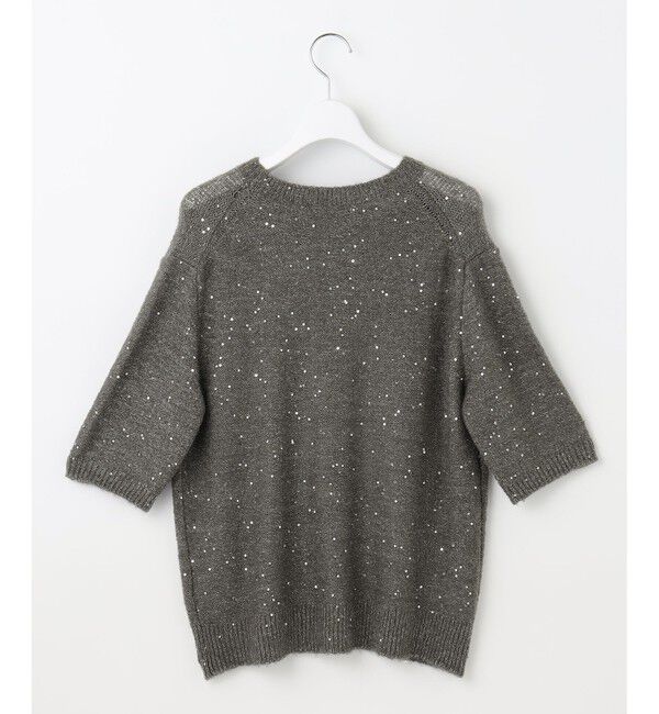 自由区「【アンサンブル対応・洗える】スパンコールプルオーバー ニット」|ニット・セーター|